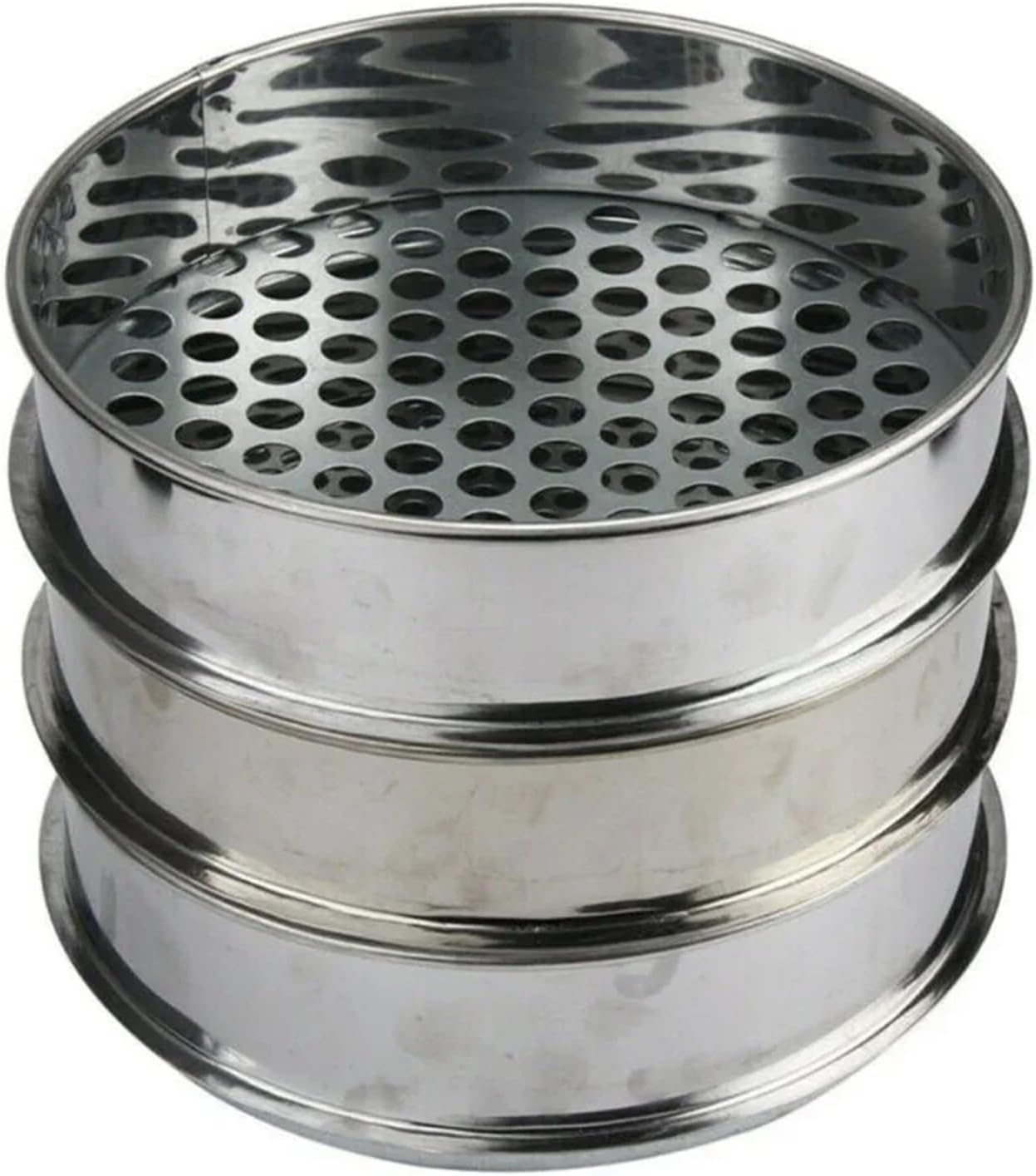 Garden Sieve 1Pc Gardening Metal Home Garden Plants Riddle Soil Sieve Mesh Separating Coarse Materials Garden Supplies 6/7/12Mm Flour Sifter for Baking(Round Hole 6Mm) image number 6