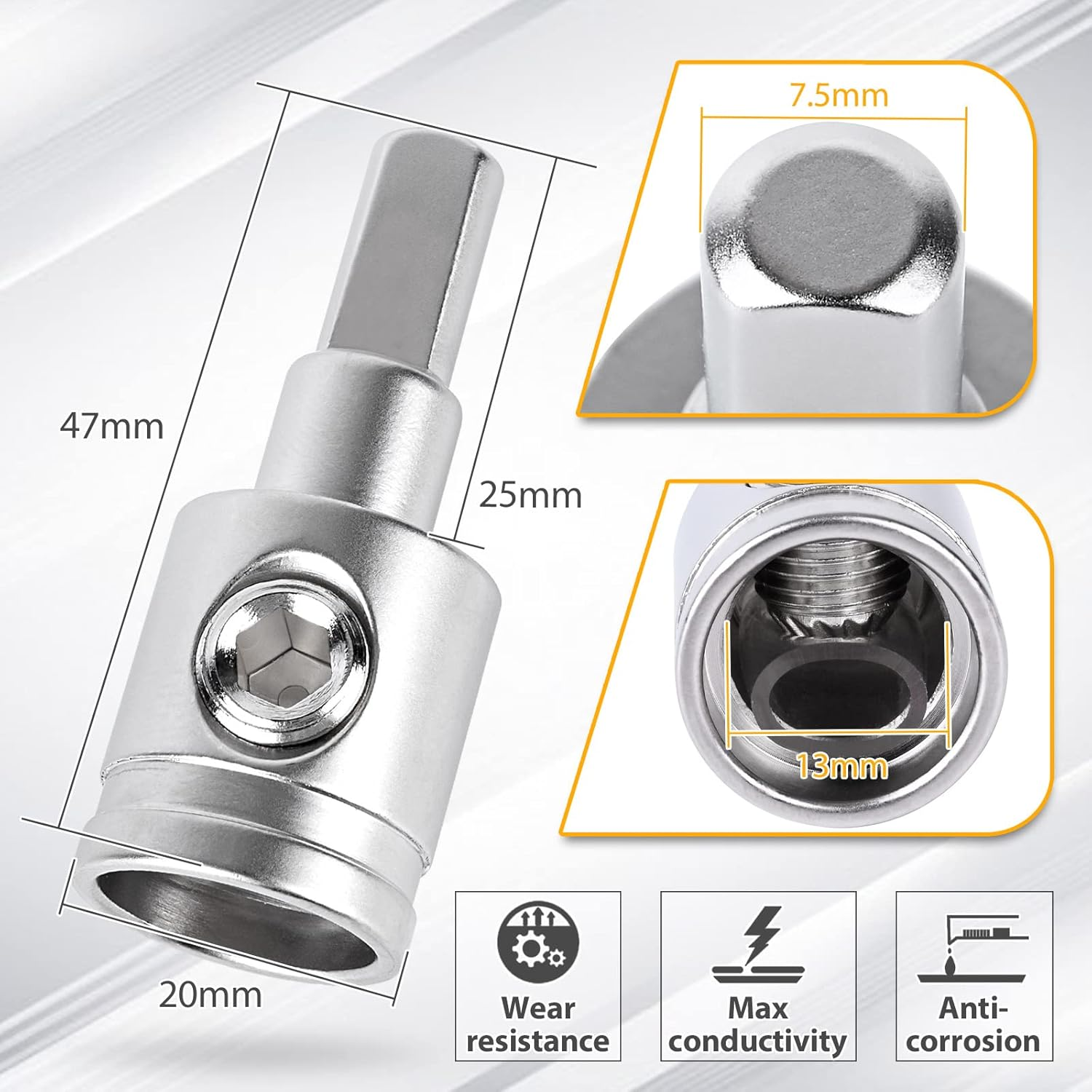 4PCS Heavy-Duty Car Stereo Audio Wire Reducer - 0 Gauge to 4 Gauge for Amp Input, AWG Pin Power & Ground Connection image number 1