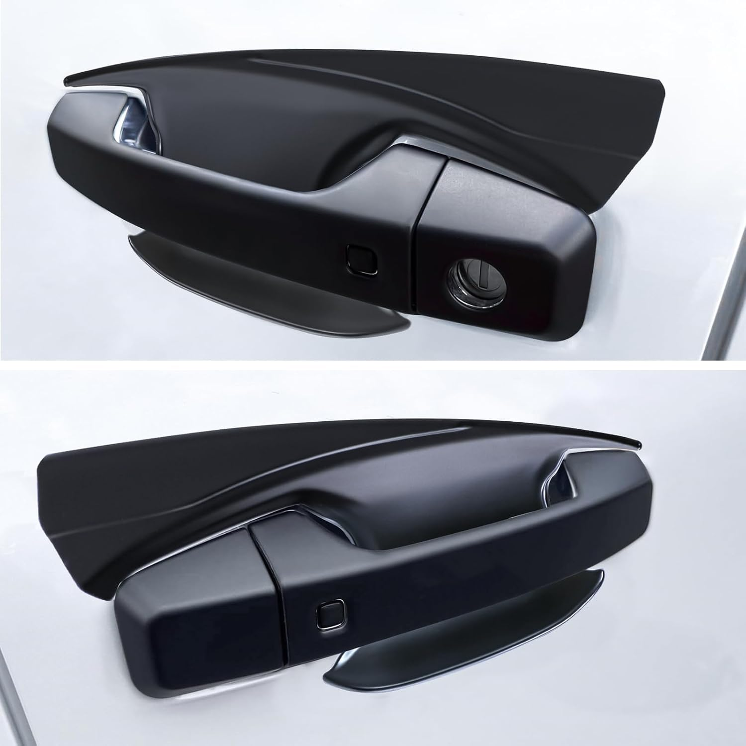 Door Handle Bowl Insert Cover for Mitsubishi Triton MV 2024 2025 Accessories, Car Side Door Handle Cup Scratch Protector Guard Trim Ute Exterior Matte Black, 4Pcs/Set image number 3