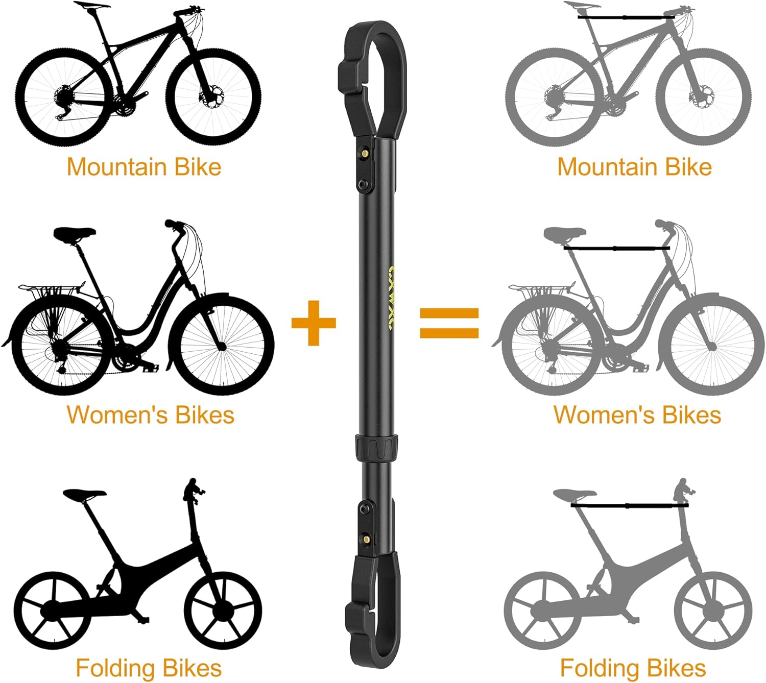 Bike Crossbar Adapter for Bike Carrier (32Kg) - Top Tube Crossbar Adjustable - Bicycle Adapter Bar for Low Steps, Bmxs, Women and Kids Bikes (Bike Crossmember) image number 6