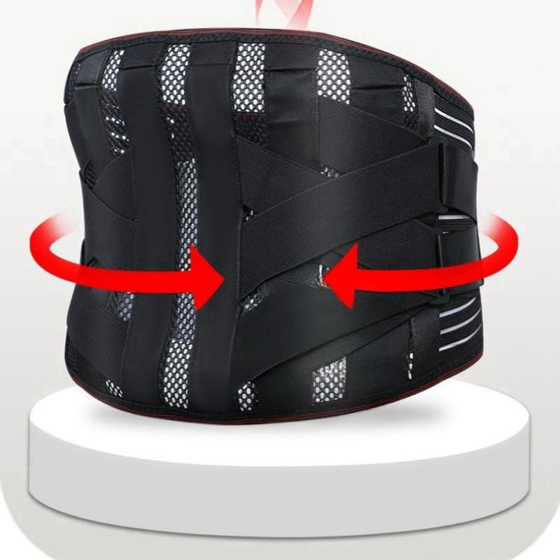 Back Brace Support Belt-Work Back Brace Lumbar Support for Back Pain, Sciatica, Scoliosis, Herniated Disc Adjustable Support Straps-Lower ,Industrial Lower Back Pain Protection Belt in Construction, Mover, Warehouse Jobs for Men & Women (XL) image number 1