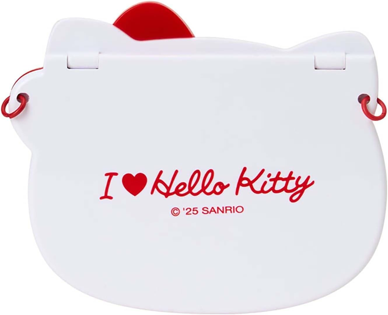 Sanrio 407127 Double Sided Mirror with Chain (I Love Hello Kitty) - Red image number 5