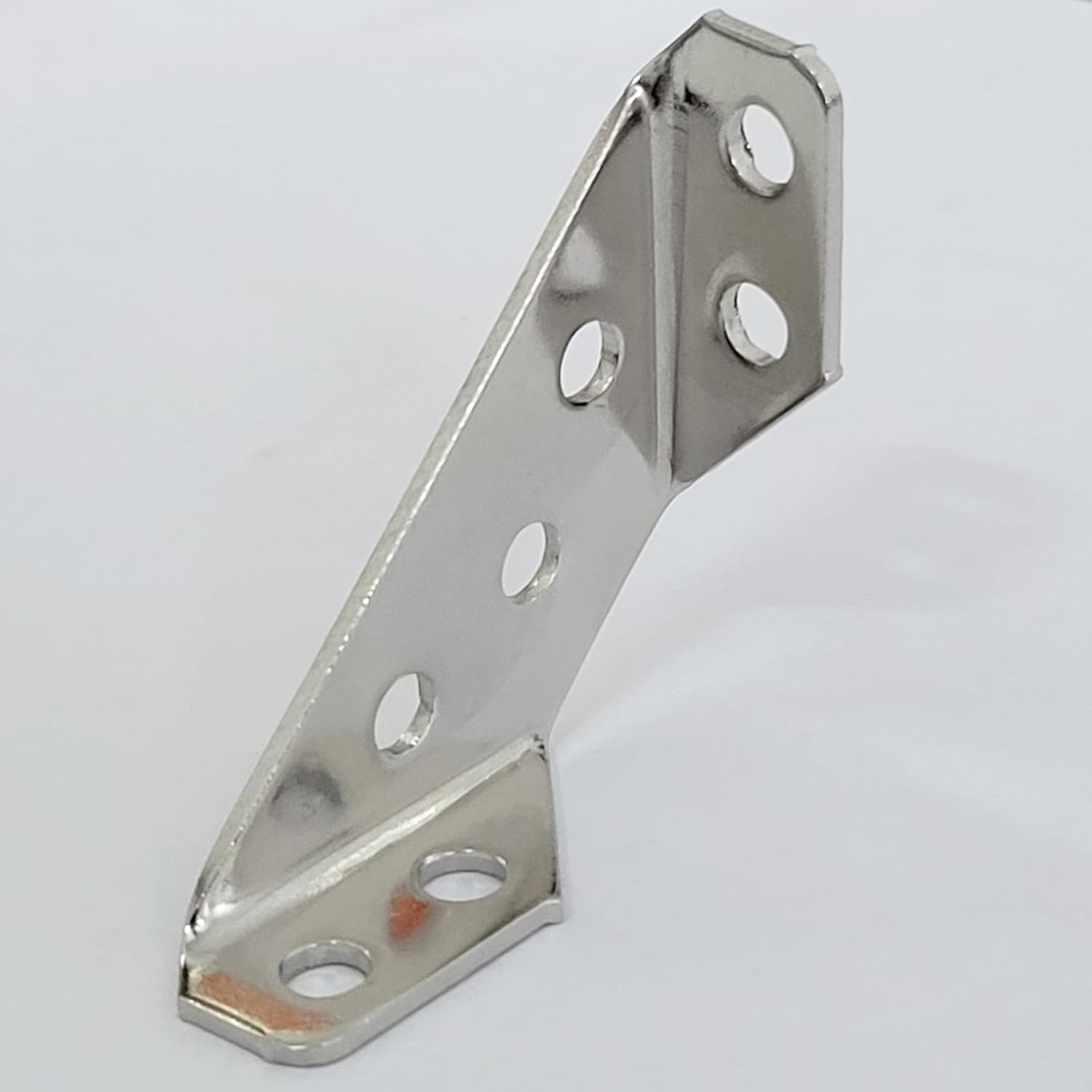 Stainless Steel Thickness Multifunction Triangle Corner Brace, Universal Furniture Corner Connector Angle Bracket Support with Screws Angle Fasten Connector Furniture Triangle Support Frame (96) image number 3