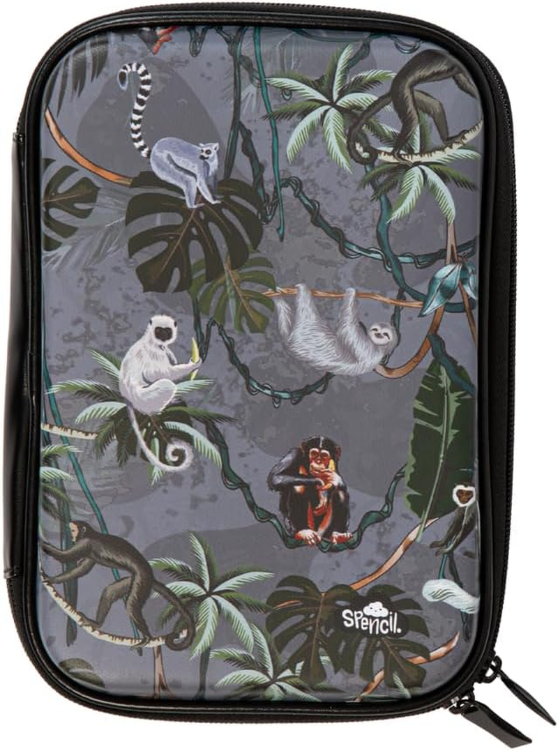 Hard Head Pencil Case - Jungle Mayhem Hard Kids Pencil Case