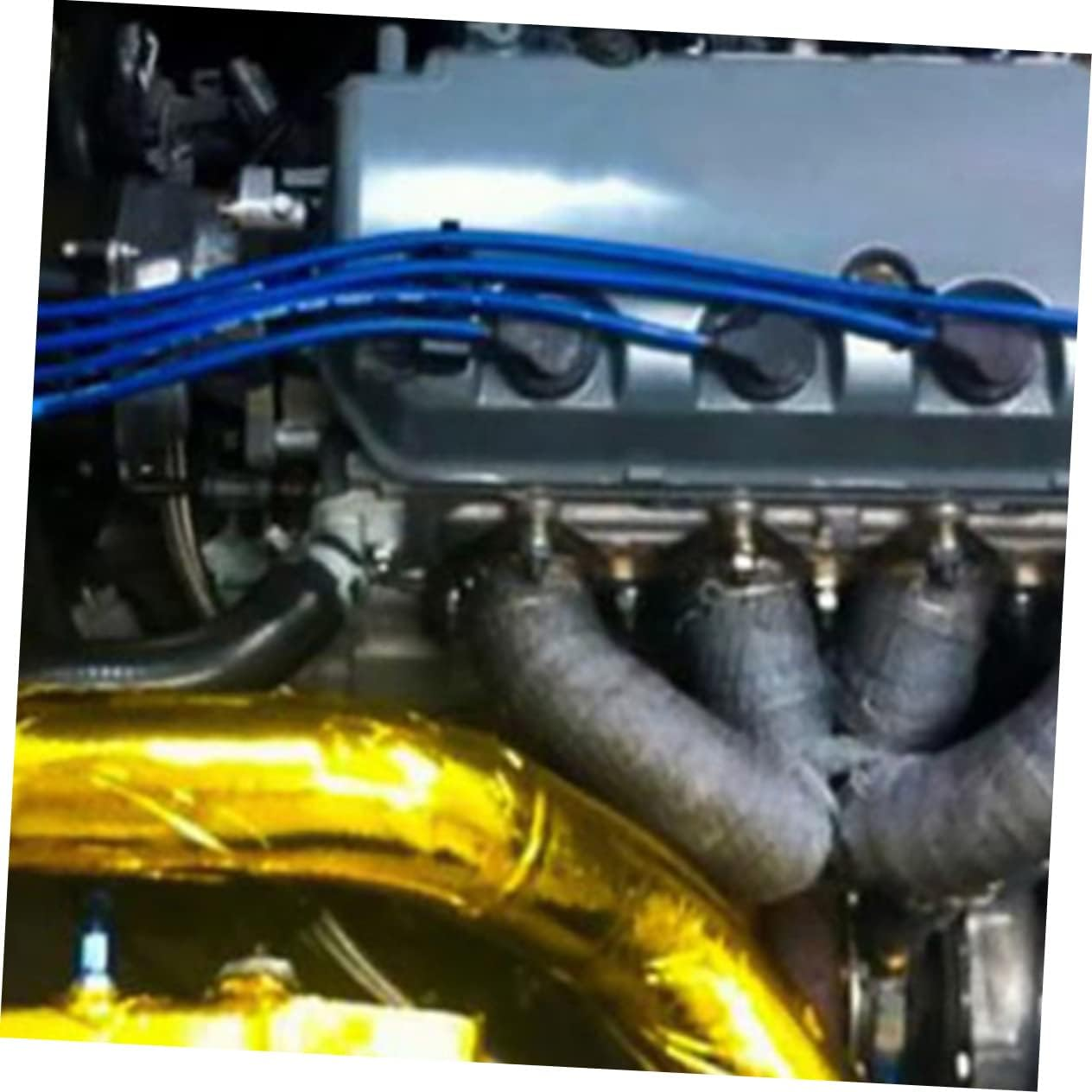 2Pcs Aluminum Foil Seal Tape Heat Insulation Tape Double Sided for Car Exhaust Duct Seal image number 2