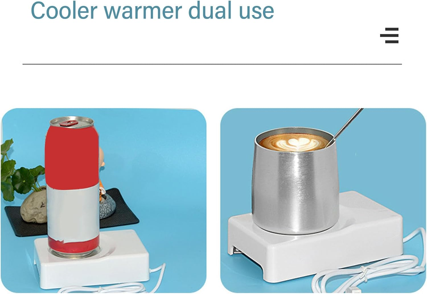 Sorandy Coffee Mug Warmer and Cooler, Beverage Chiller, USB Powered, 10&deg;C to 45&deg;C, 2 in 1 Beverage Warmer and Drink Cooler, for Travel, Office Desks, Home, for Coffee, Milk Tea image number 6