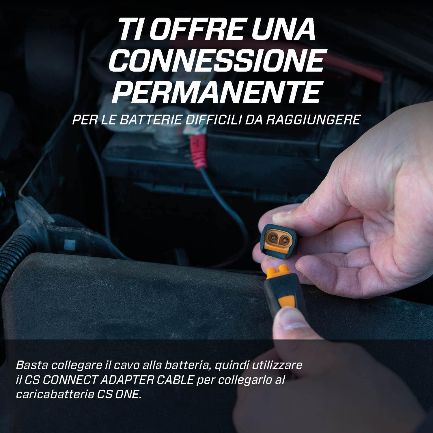 CTEK CS Connect U Terminall, Permanent Connection for Hard-To-Reach Batteries, Durable, Secure, Quick and Easy Connection for Your CTEK Battery Charger, for Cars, Motorcycles & Other Vehicles image number 1
