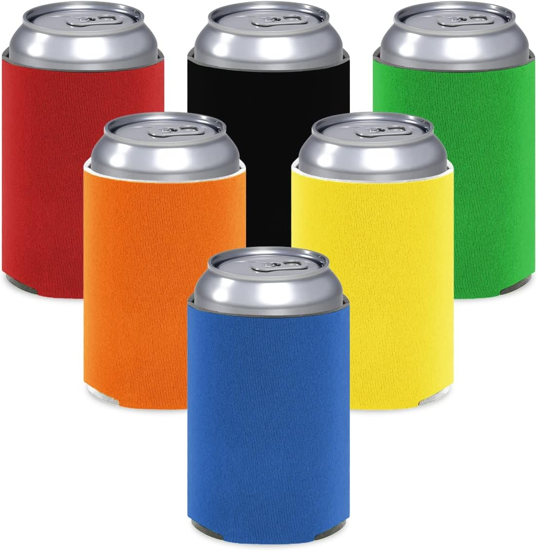 NILLOS Insulator Can Cooler Sleeve, 6 Pcs Neoprene Beer Coolers for Wedding, Bachelorette Party, Custom DIY Projects (6 Colors) image number 5