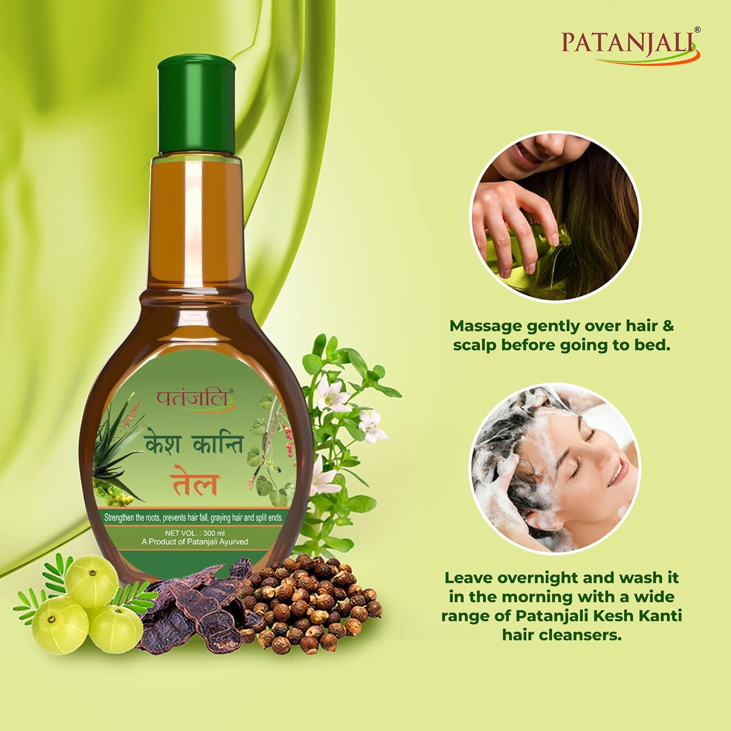 Patanjali Kesh Kanti Hair Oil, 300Ml image number 4