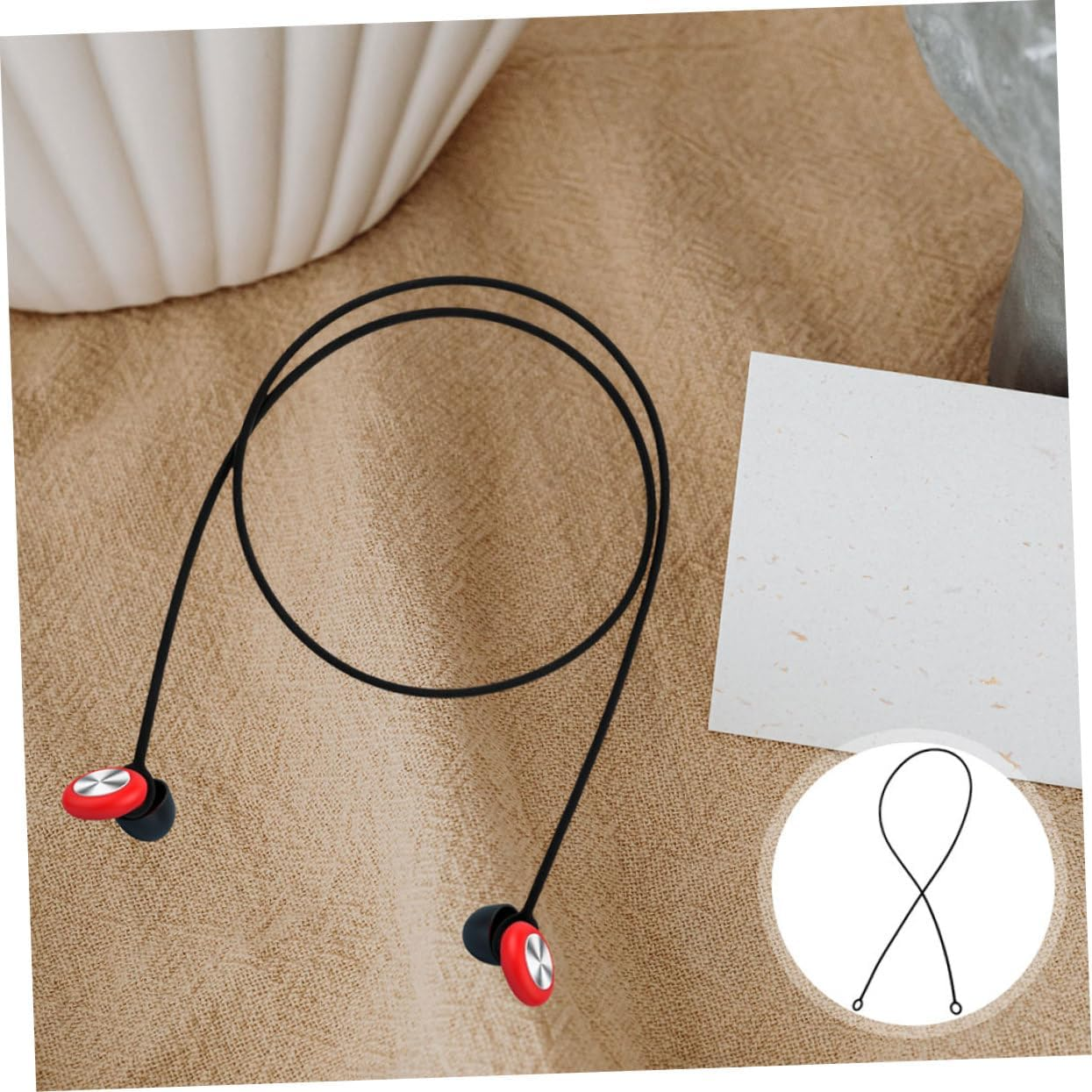 OSALADI Earbud Lanyard Silicone Comfortable Lightweight Detachable Strap for Earphones Replacement Earplug Cord for Sleeping Ear Plugs Ear Plug Lanyard image number 2