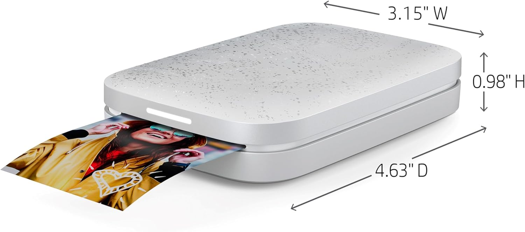 HP Sprocket 2 X 3 Inch Instant Printer for Smartphones - Portable, Wireless Colour Printer - Zinc Photo Paper with Adhesive Backing - Prints from Compatible Ios & Android Devices via Bluetooth App - image number 7