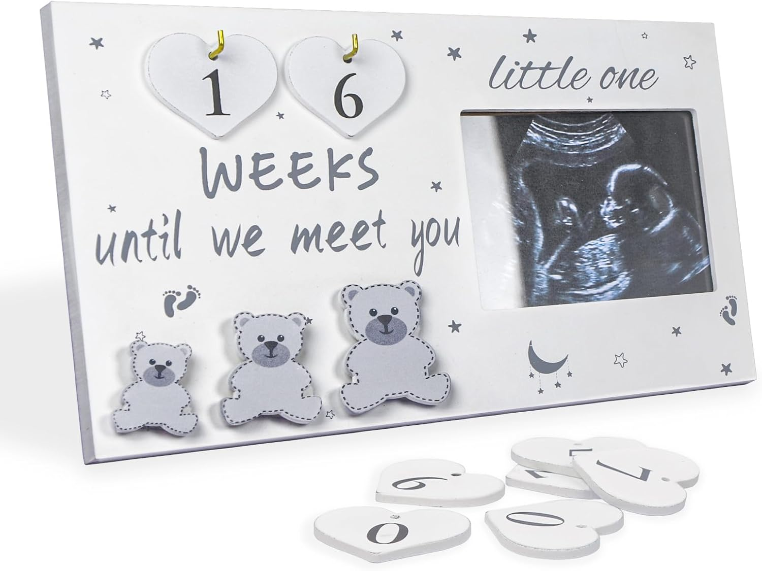 Ourwarm Ultrasound Picture Frames, Sonogram Picture Frame with Baby Countdown Weeks, Ultrasound Frame for Baby Announcement Sign, Expecting Mom Parents to Be Unique Gifts for Pregnant Women image number 2