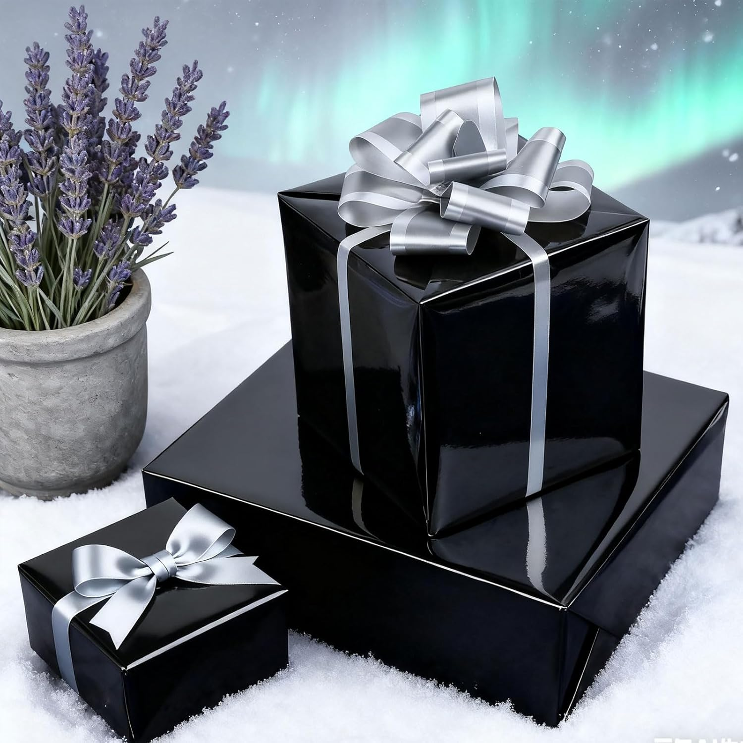 Matte Black Gift Wrapping Paper Roll, Solid Colour for Bouquet Wrapping, Wine Bottle Packaging, Graduation, Father&rsquo;S Day, Gift Boxes, Party Decoration, Men Wrapping Paper, 43Cm X 10M, Matte Black image number 6