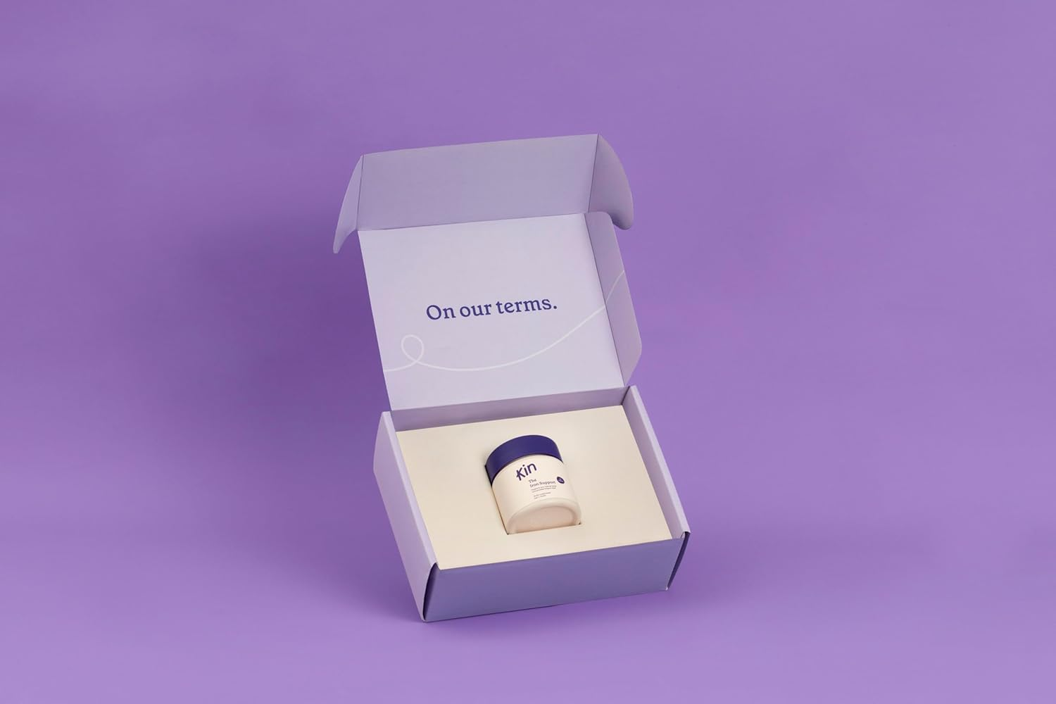 Kin the Iron Support 30 Capsules | Daily Iron Supplement for Energy & Fatigue Relief | Iron Supplements to Support Conception, Pregnancy, & Postpartum,| Vegan Breastfeeding Safe image number 1