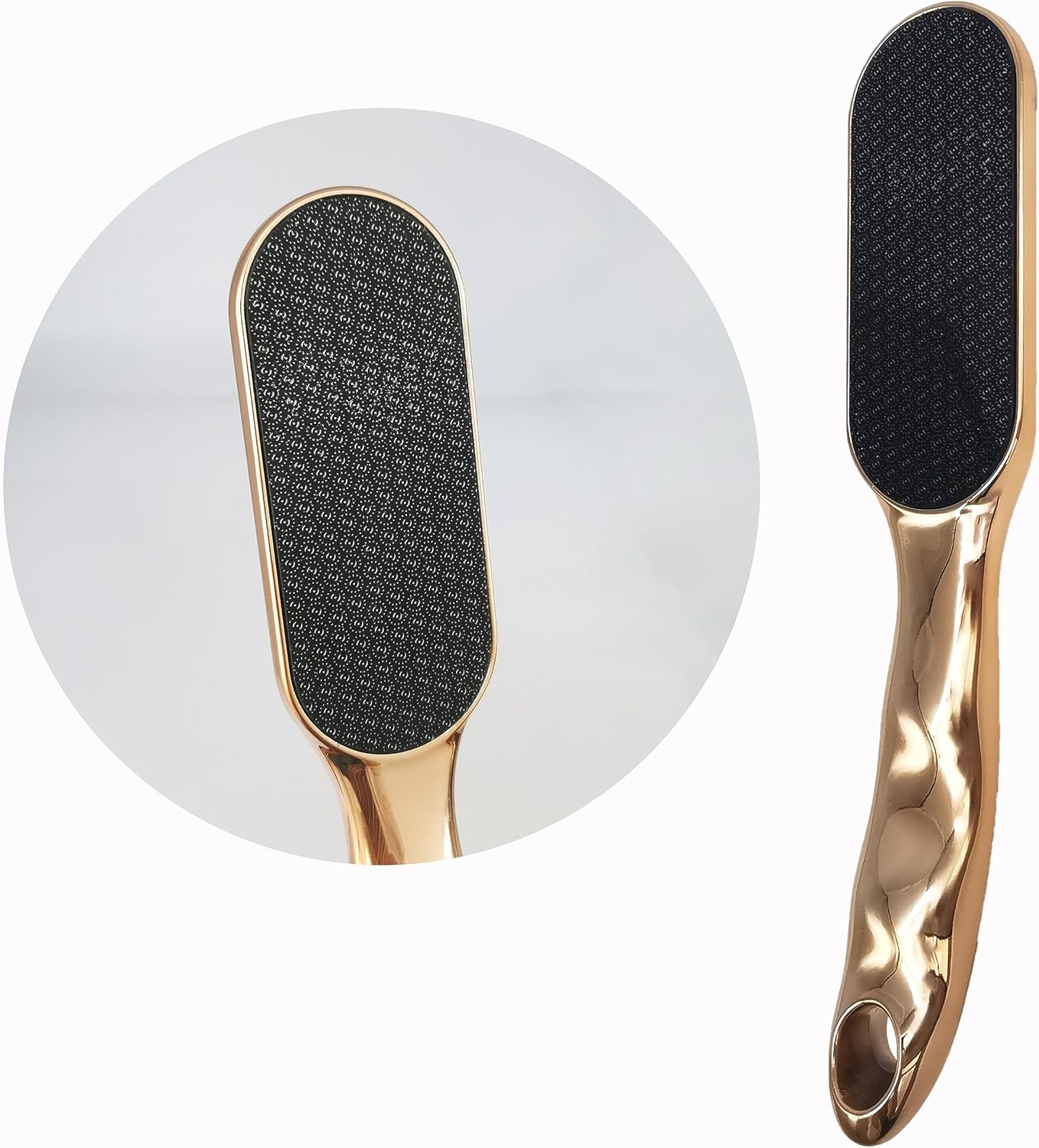 YUESUO 2Pcs Foot File for Dead Skin, Foot Callus Remover and Scrubber Heel Scraper, Washable and Reusable Pedicure Tools for Wet and Dry Feet (Stainless Steel) image number 4