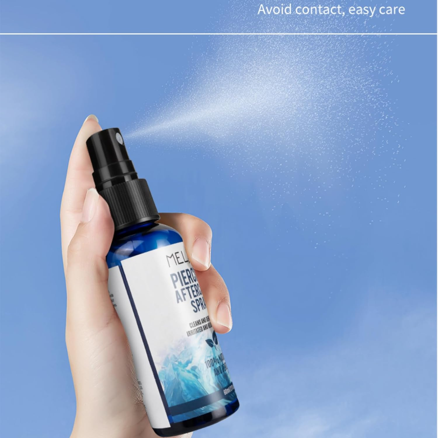 Piercing Aftercare Spray - 60Ml, for Cleansing & Comfort with Sea Salt, Aloe Vera and Rosemary. Suitable for Ear, Nose, Lip, Eyebrow, Belly & Body Piercings.
