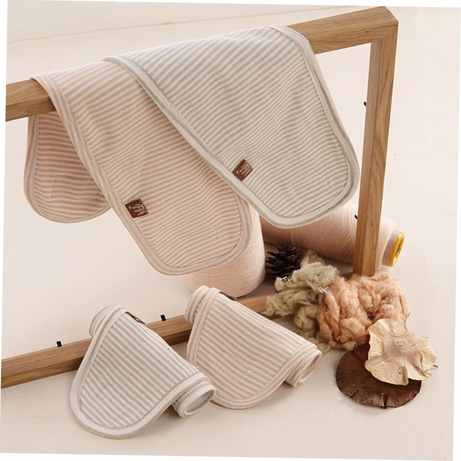 4Pcs Baby Belly Band Navel Belt Infant Umbilical Band Beige Newborn Abdominal Support for Boys and Girls image number 4