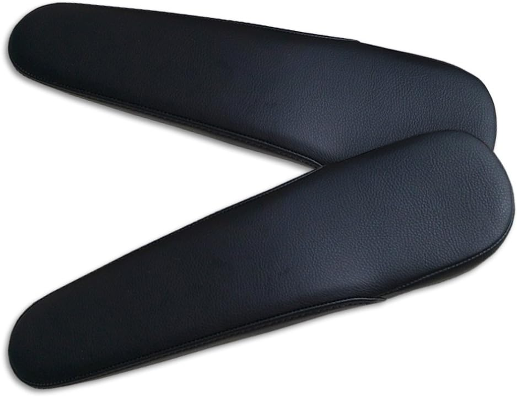 Black Leather Seat Armrest Covers for 2005-2010 Honda Odyssey (Leather Part Only)