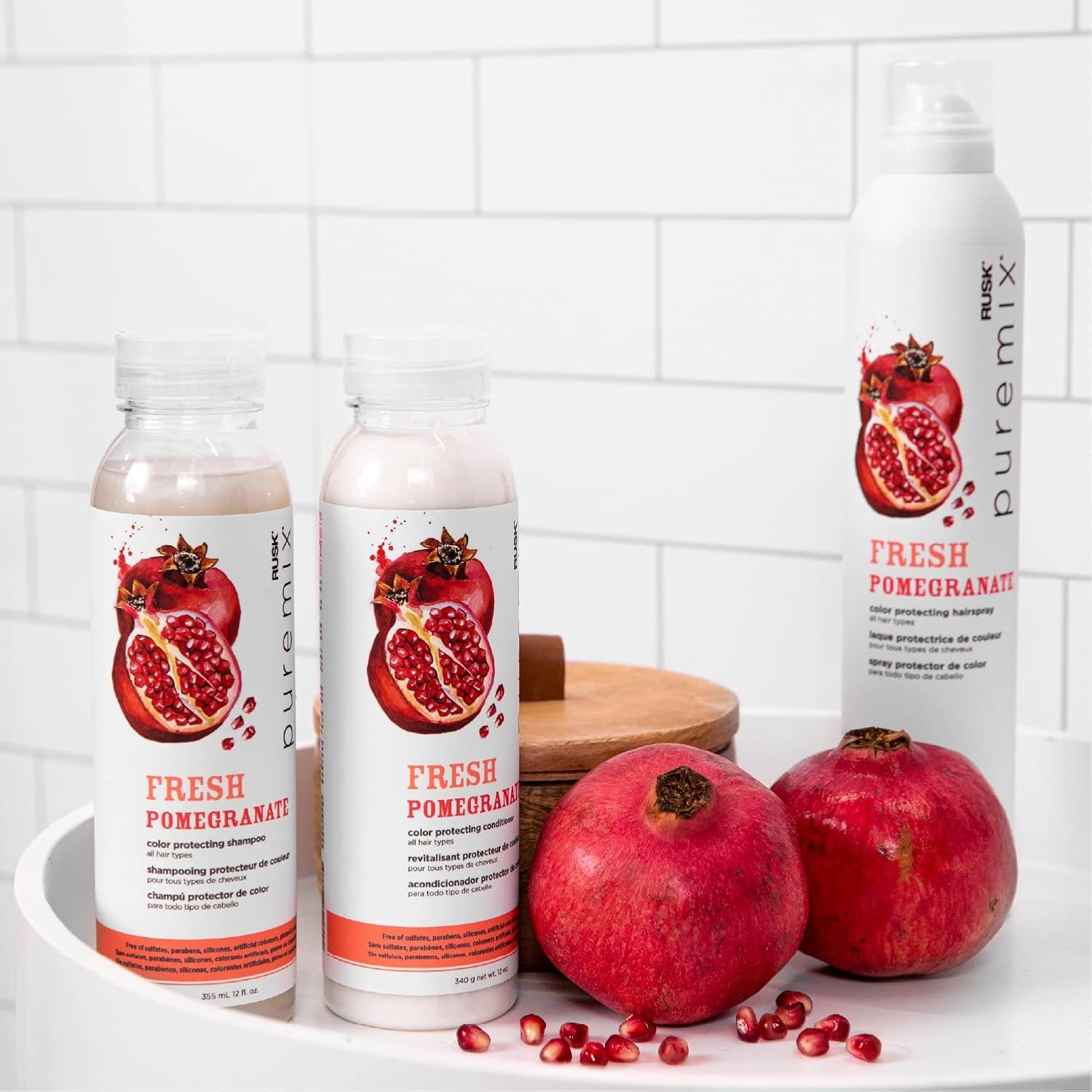 Puremix Fresh Pomegranate Color Protecting Shampoo by Rusk for Unisex - 35 Oz Shampoo image number 4