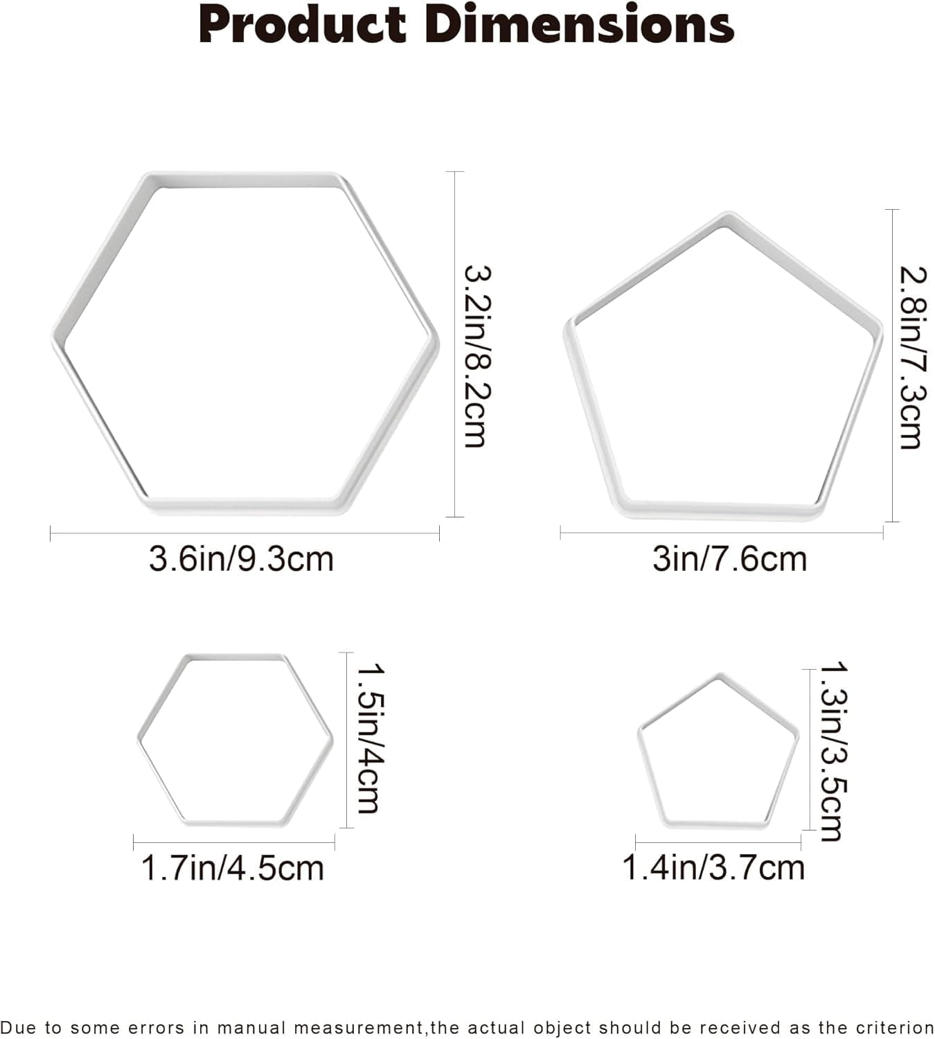 4 Pcs Soccer Ball Cookie Cutter,Hexagon Cookie Cutter,Football Cake Fondant Cutter Funny Biscuit Cutters,Multi Size Football Soccer Pattern Cutters Mould for Baking Cake Decorations image number 2
