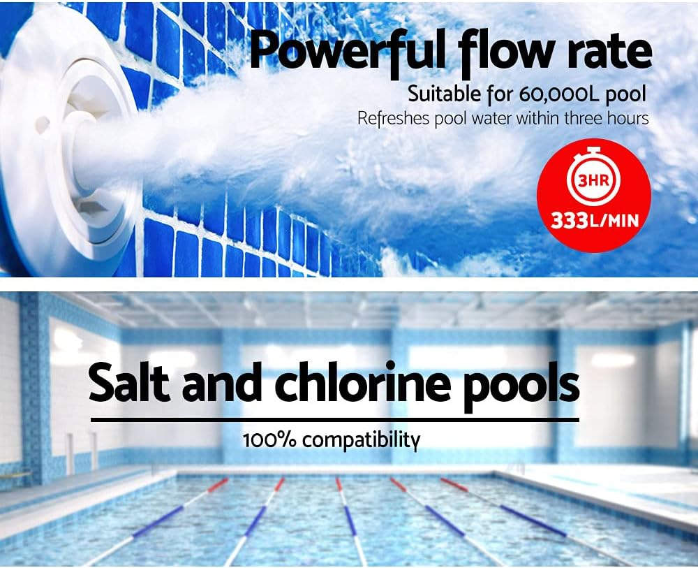 Giantz Pool Pump Swimming Pump Water 1200W Max. 1.6HP Electric Circulation Spa Filter image number 6