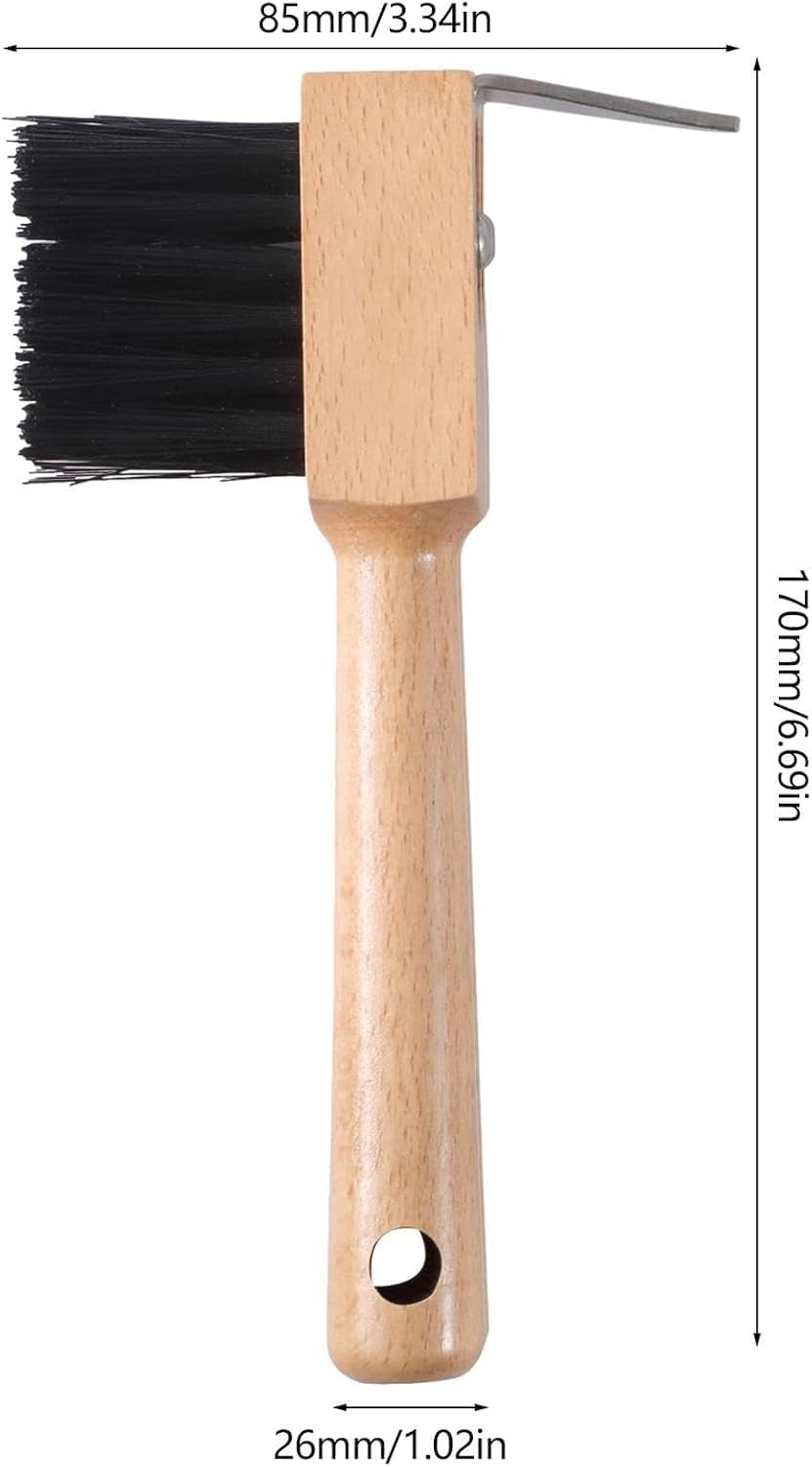Hoof Pick - Equestrian Cleaning Tool, Hoof Care Picks for | Rubber Hoof Pick with Brush, Heavy Duty Metal Hoof Scraper, Robust and Textured Horse Grooming Kit For image number 4