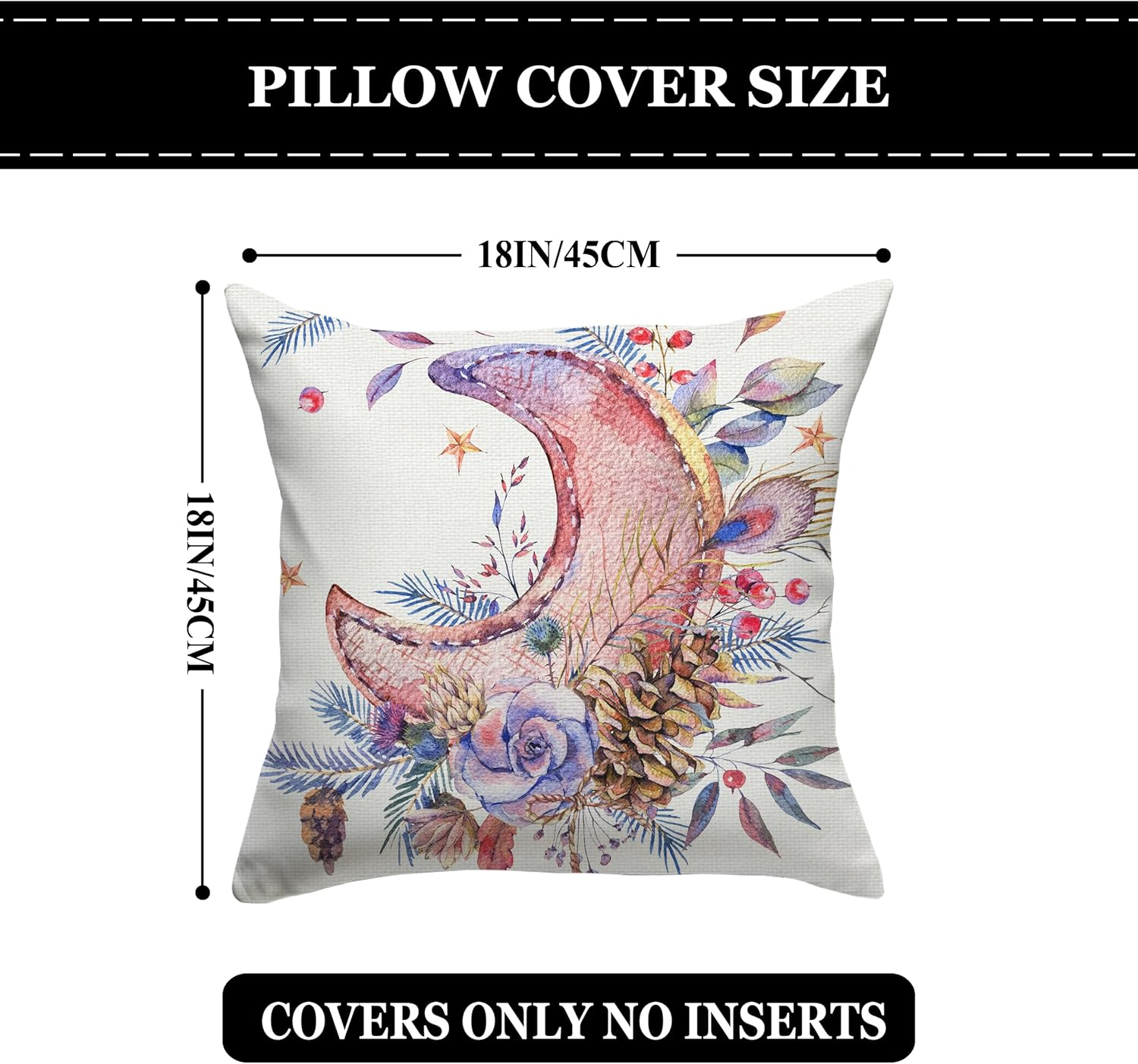 FARMNALL Linen Ramadan Mubarak Pillow Covers 18X18 Set of 4 Mosque Lantern Islamic Mubarak Pillow Case Decorations Bed Couch Sofa Car Chair Pillow image number 4