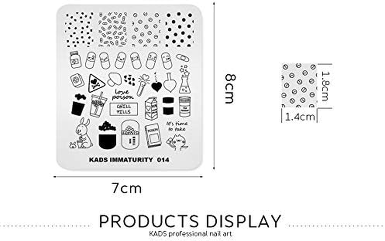 KADS Stamping Plates Manicure Template Nail Art Image Stamp Cute Rabbit Nail Design Tools (IM014) image number 1