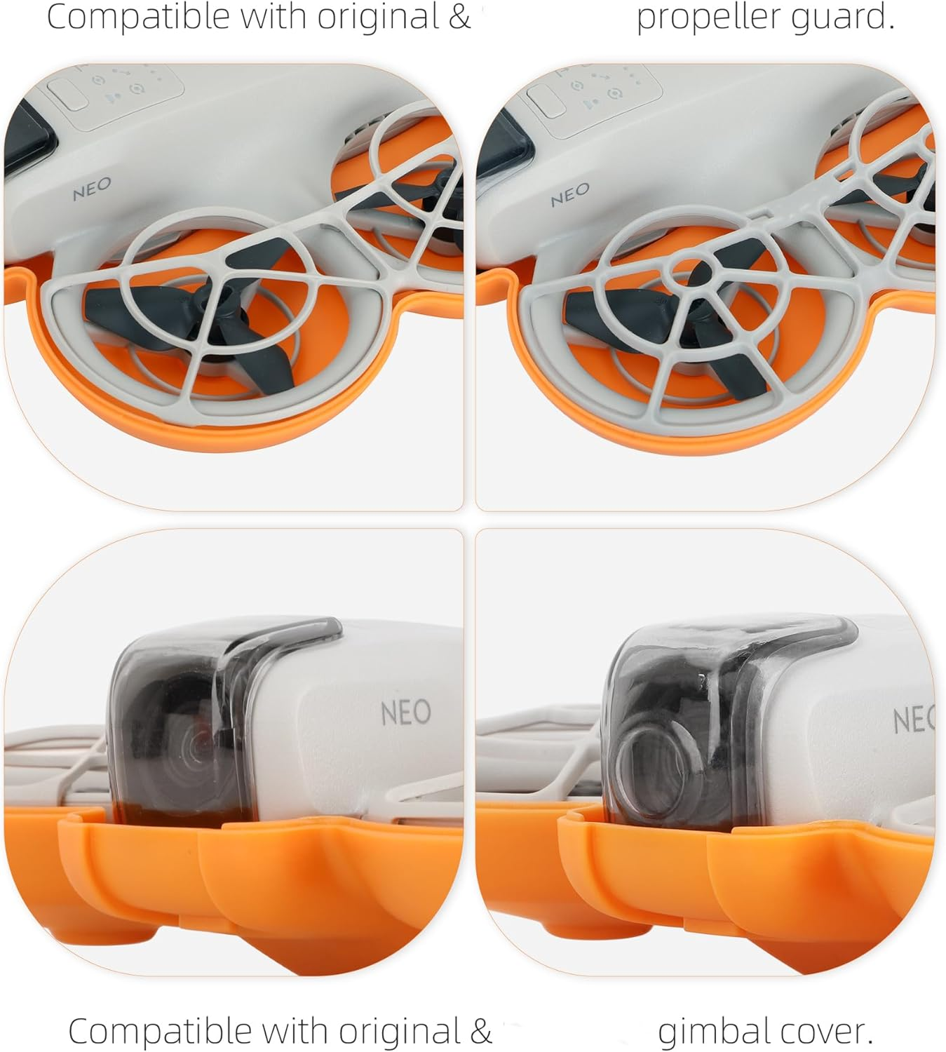 CERFFOOL Hard Carrying Case for DJI NEO Shock Absorbing Anti-Drop Portable Storage Box with Mountaineering Buckle, Travel Mini Bag for Drone Accessories, Gray image number 4