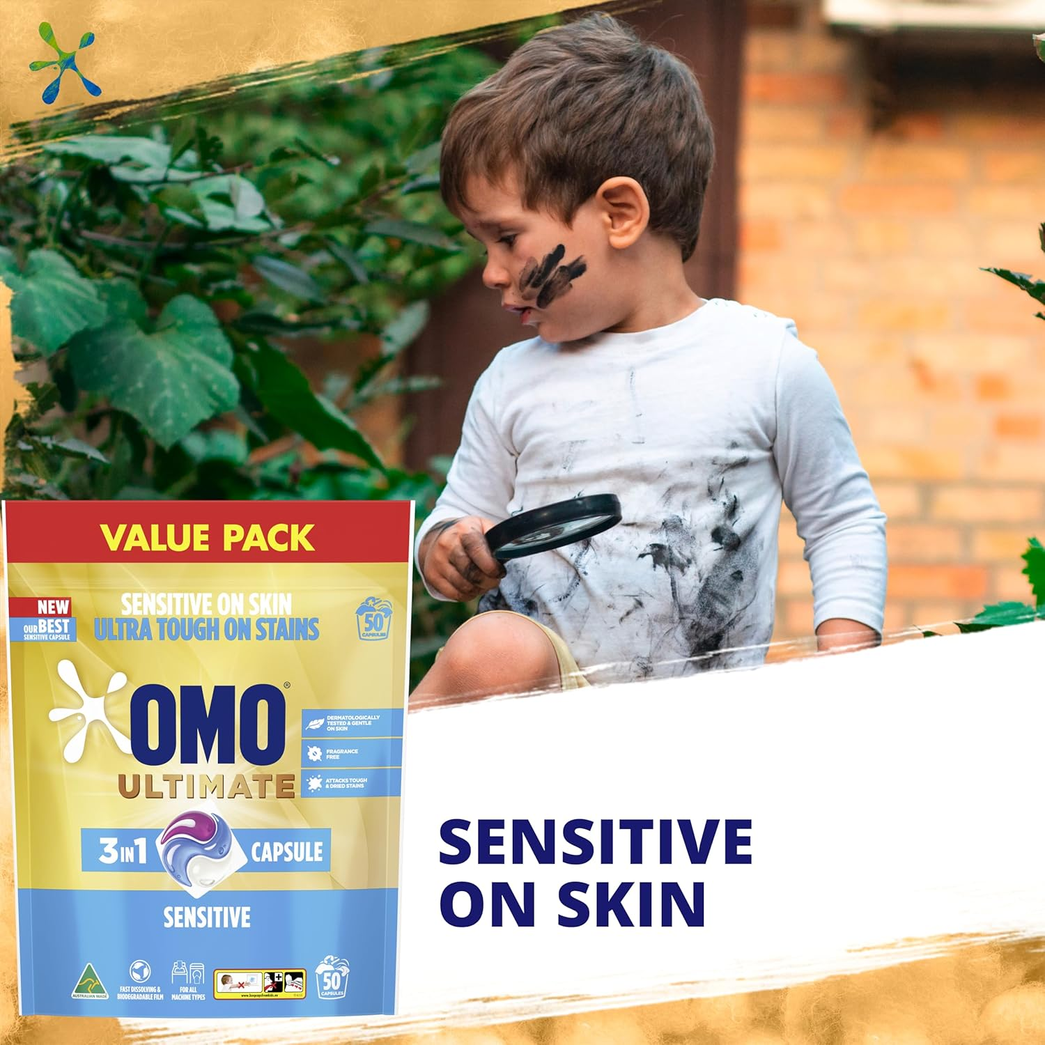 OMO Ultimate Sensitive 3 in 1 Laundry Capsules, 50 Washes image number 6