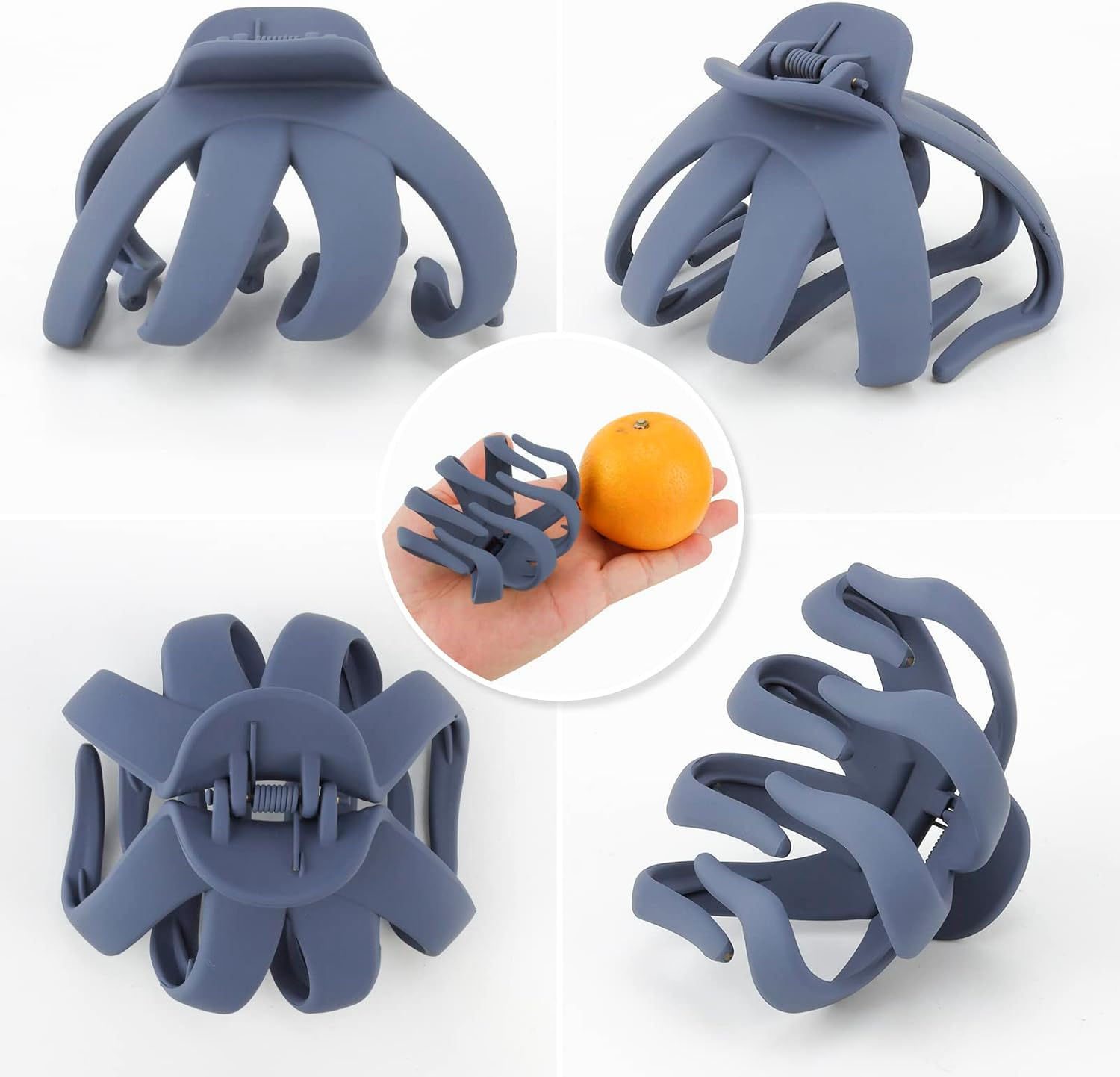 Jumbo Hair Claws for Thick Hair - 5 Pcs Giant Clips, Extra Large Hair Accessories for Women image number 5