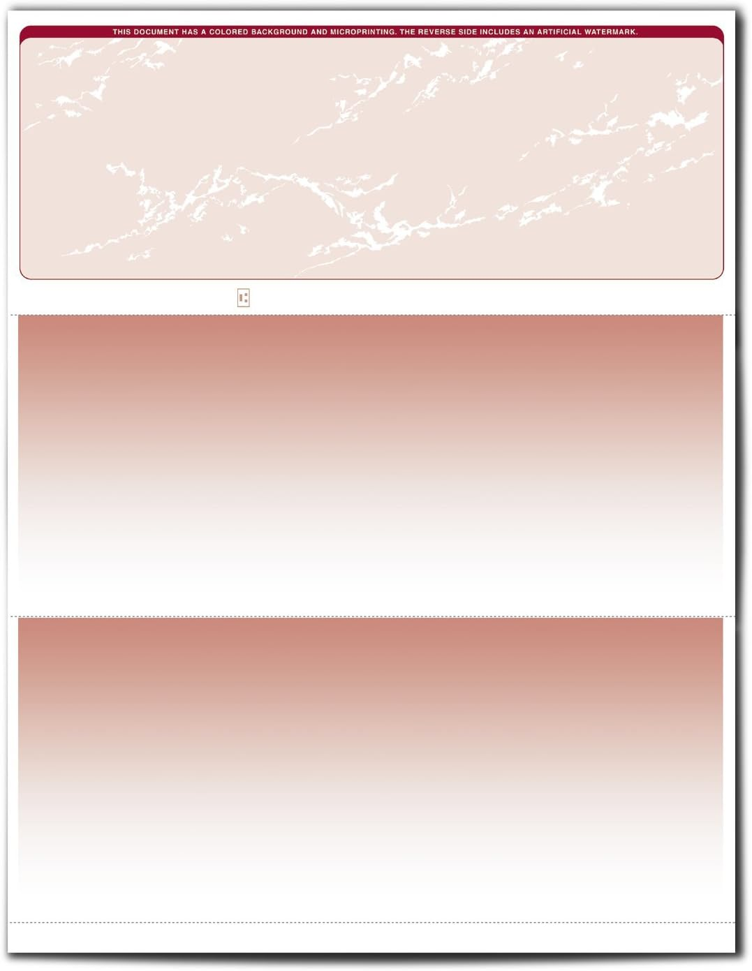 UV Secure Check Paper- Blank Check Stock - Business Check on Top, Canvas, 55 Count