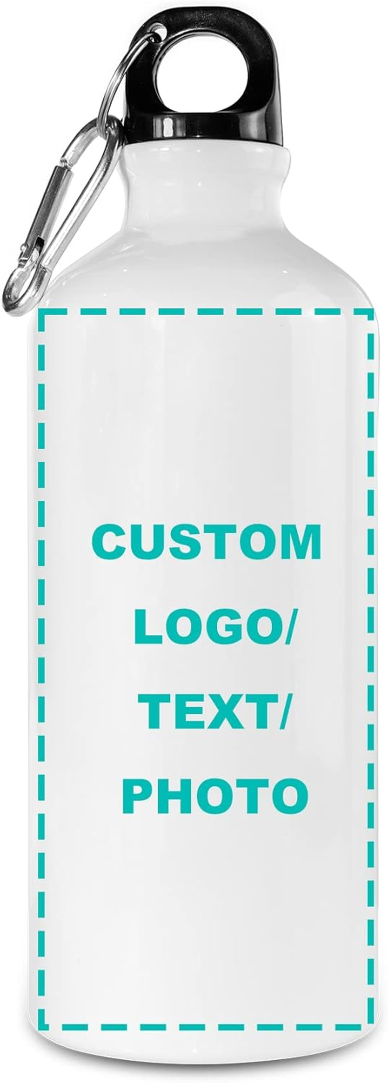 SUMEX 12 Pack 20Oz Sublimation Blank Aluminum Sports Bottle Heat Press Water Bottle with Carabiner and Twist Cap image number 4