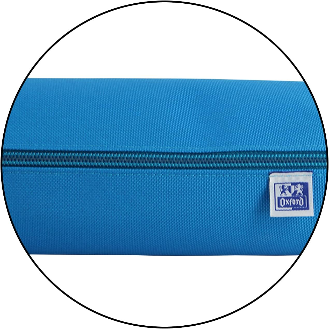Oxford - Large round School Pencil Case, Kangoo Kids with Elastic, 22 Cm, Turquoise - Lemon Tree image number 5