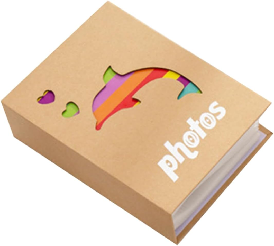 Baby Photo Album 5X7 Inches 200 Pages Colored Kraft Paper Adorable Design for Children and Baby Picture Storage