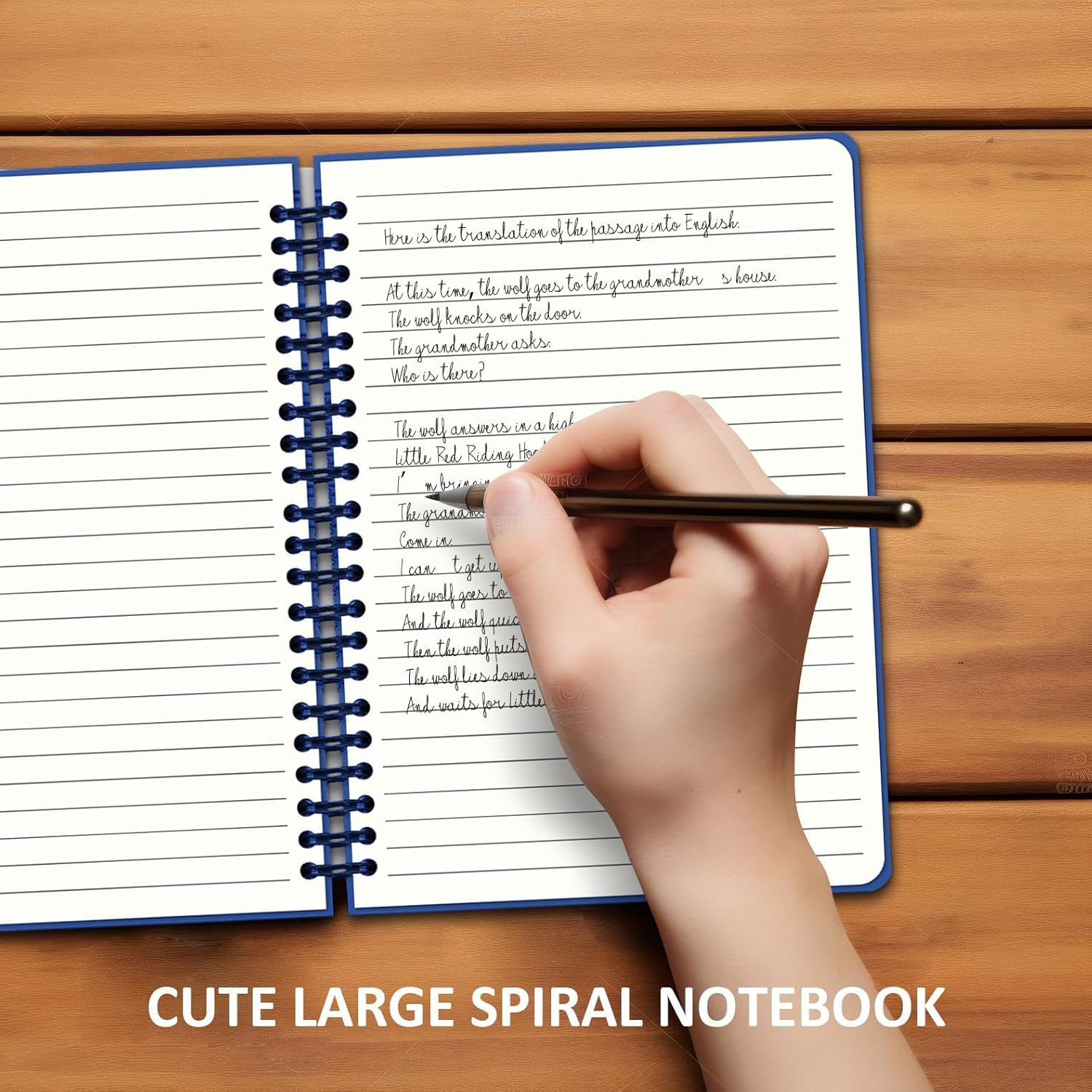 BIROYAL Spiral Notebook 4 Pack - A5 College Ruled Notebooks - Spiral Writing Journal for Study and Notes - 80 Sheets / 160 Pages Spiral Bound Notebook - Coil Notebooks for Work, School image number 2