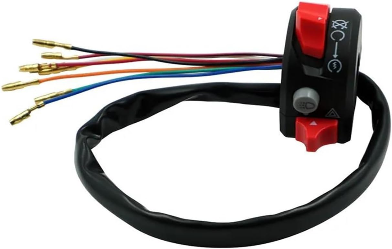 Motorcycle Handlebar Switch 7/8" 22Mm Motorcycle Switches Motorbike Horn Headlight Warning Light Electrical Start Kill Switch Buttons image number 2