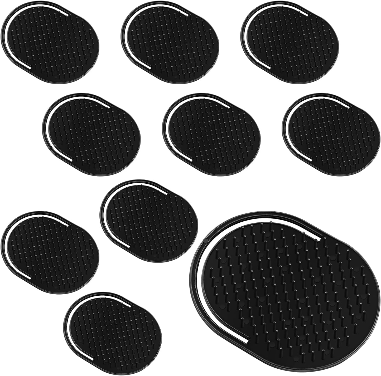 Pocket Palm Combs, Massager Hair Brush Comb Palm Combs for Men Beard Brush, Black Pocket Brush (10 Pcs Palm Type)