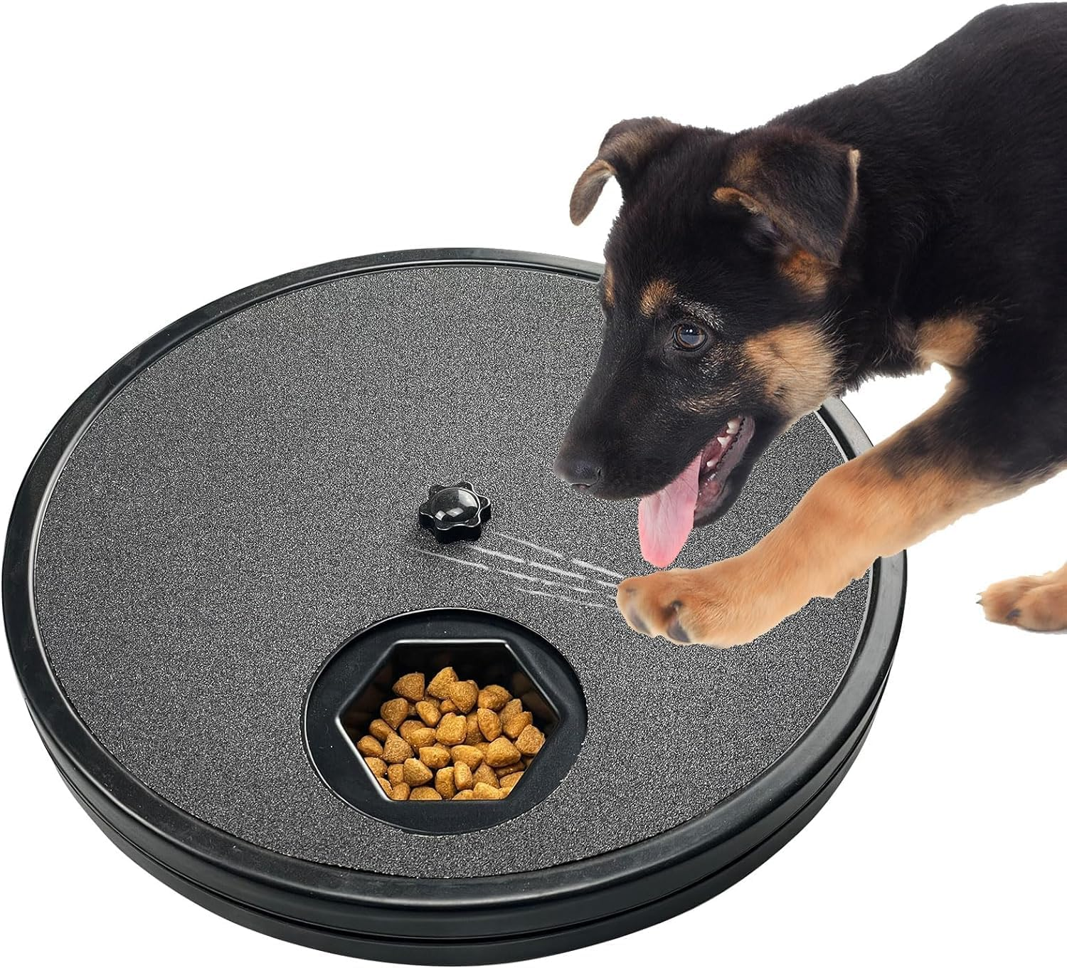 Dog Scratch Pad for Nails, 3 in 1 Snack round Rotatable Pet Nail Grinding Mat with Storage Box, Slow Food Storage Box Fun Dog Nail File Board for Pets Gift Nail Care Removable Scratching Pad