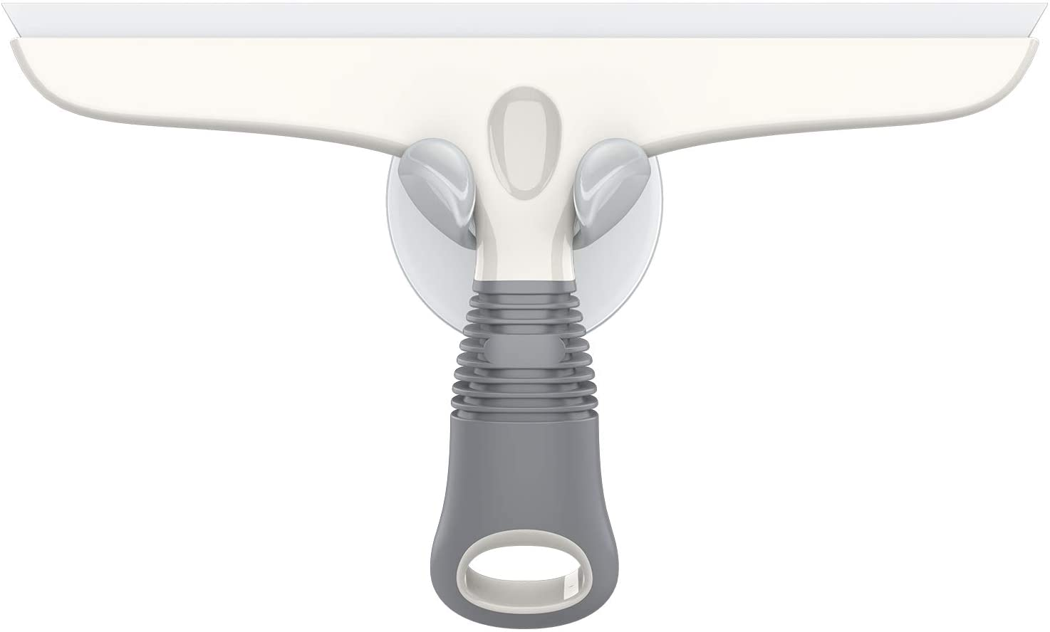 MR.SIGA Multi-Purpose Squeegee for Window, Glass, Shower Door, Car, Heavy Duty Window Scrubber, Suction Hook Included, 10 Inch, White & Gray