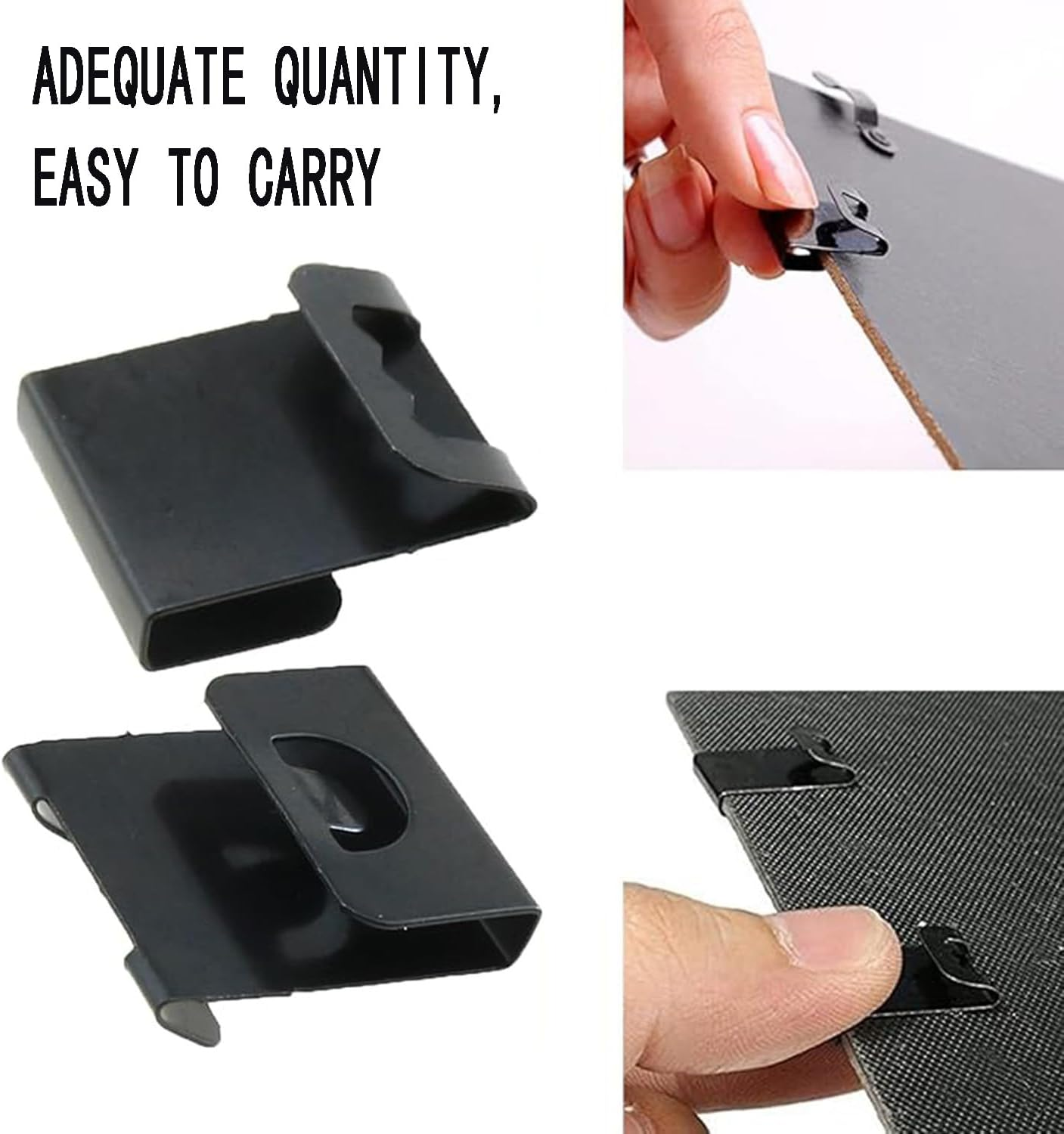 200Pcs Photo Frames Hanger Hooks, S-Shaped Black Metal Picture Hanging Clips, Sturdy Back Plate Serrated Clips Hook, Sawtooth Hanger for Home Office Wall Mount Album Artwork Painting Frames image number 1