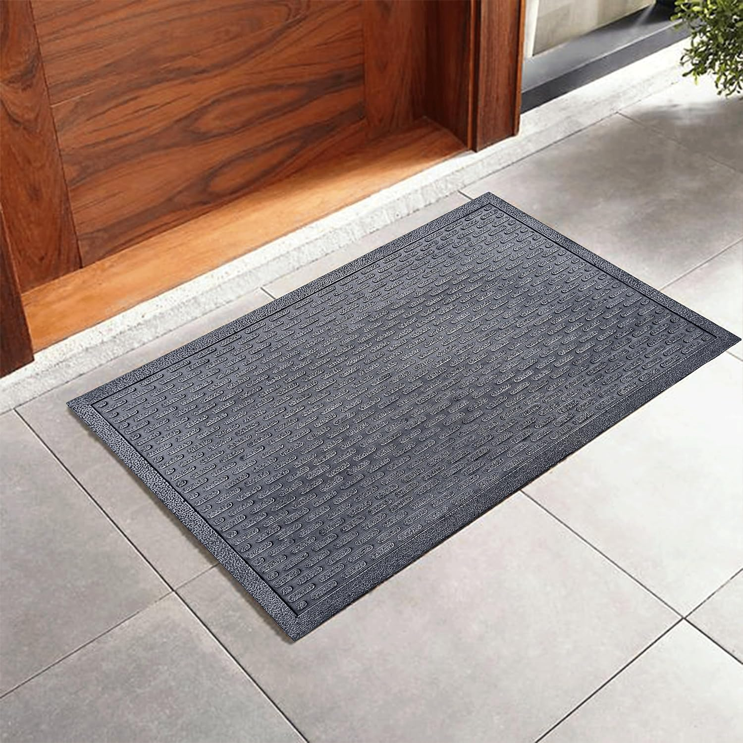 Rubber Doormat | Capsule Rubber Doormat for Indoor and Outdoor Use (40Cm X 60Cm) image number 5