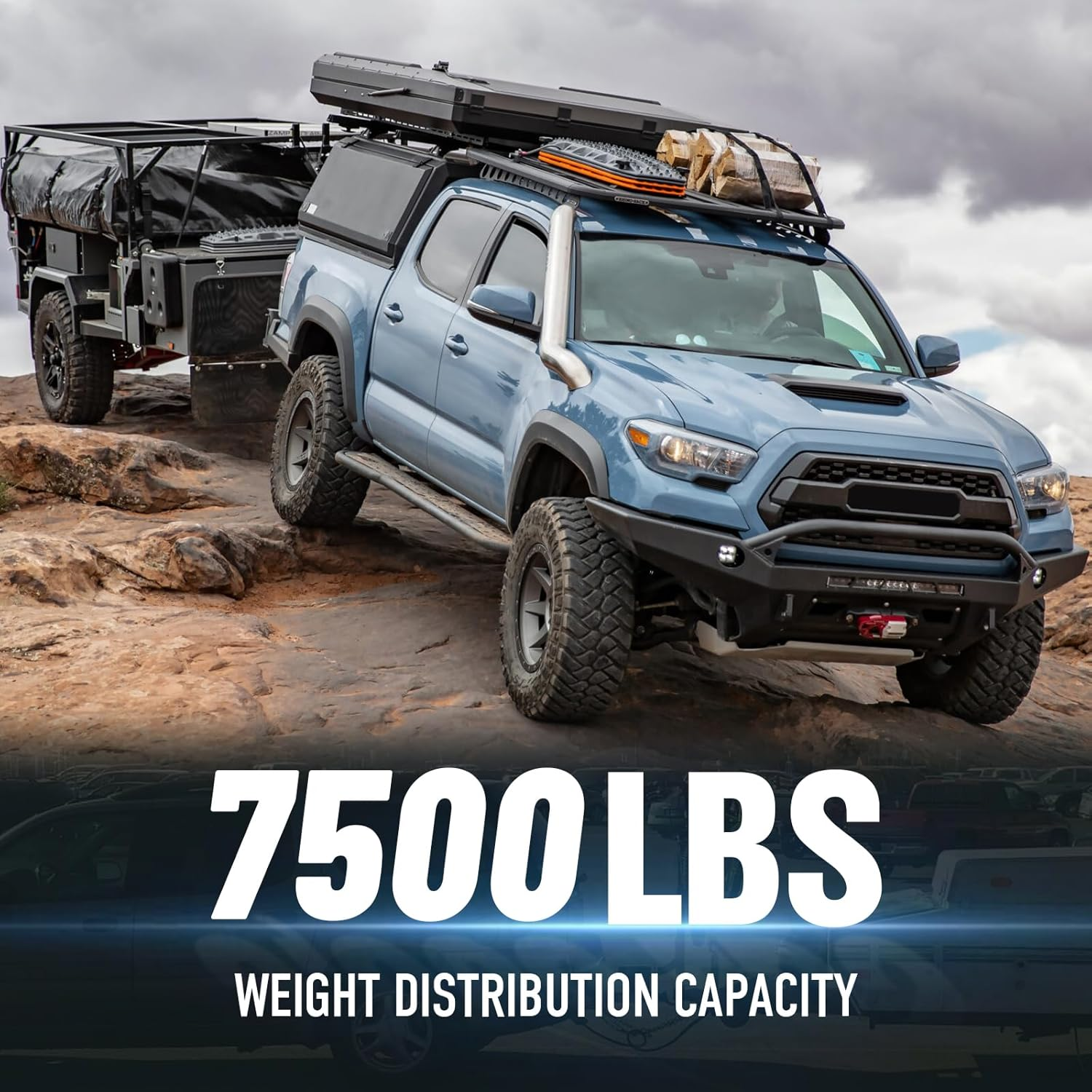 YZONA Trailer Receiver Hitch Riser & Extender Adapter, 2" Drop/Rise, Adjustable Lengths 5", 6", 8", 9", Solid Tube, 2-Inch Receiver, 7500 Lbs Towing Capacity, Matte Black image number 2