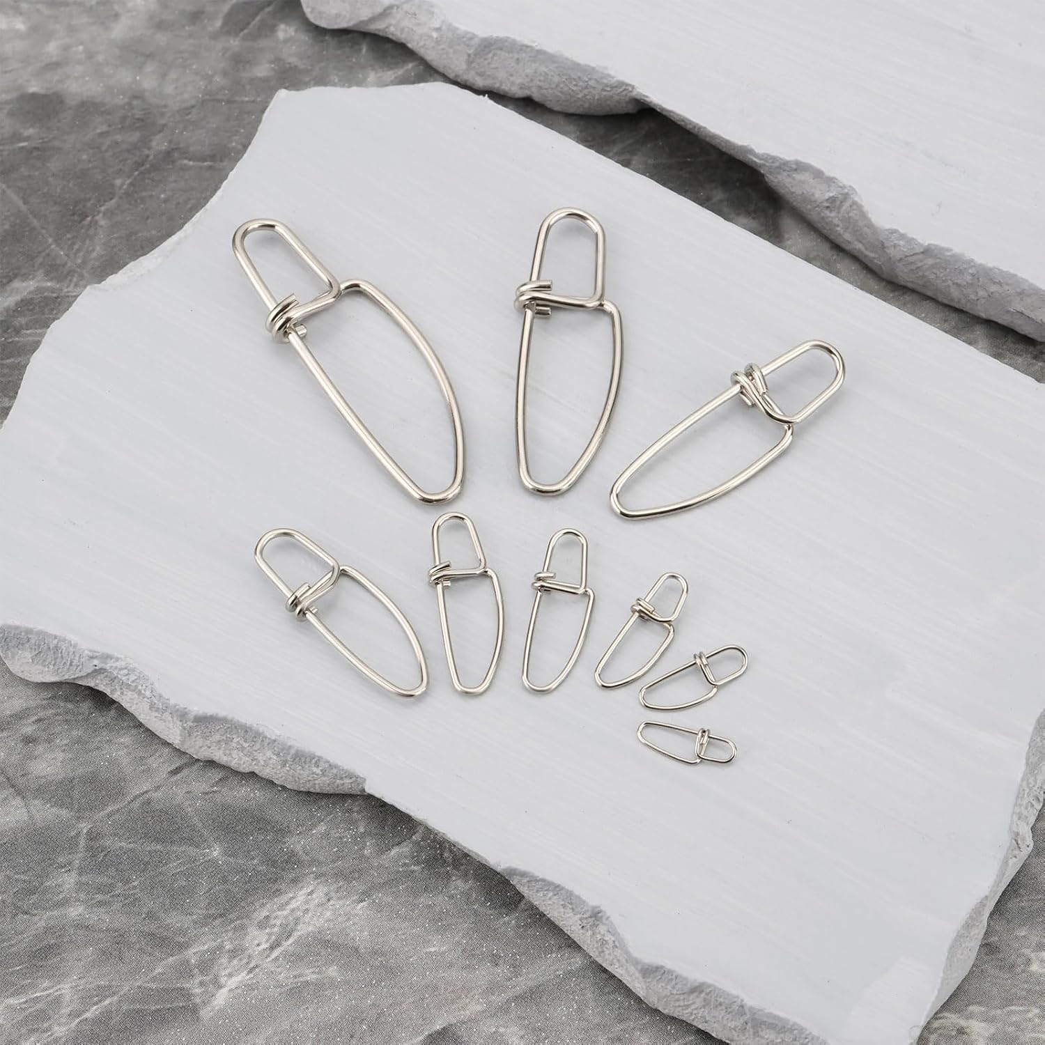 Create Idea 180Pcs Stainless Fishing Snaps Duo Lock Snap Kit for Saltwater Freshwater, Silver (11.6Mm 14.5Mm 16.5Mm 21Mm 23.5Mm 28Mm 34Mm 40Mm 47.5Mm) image number 6