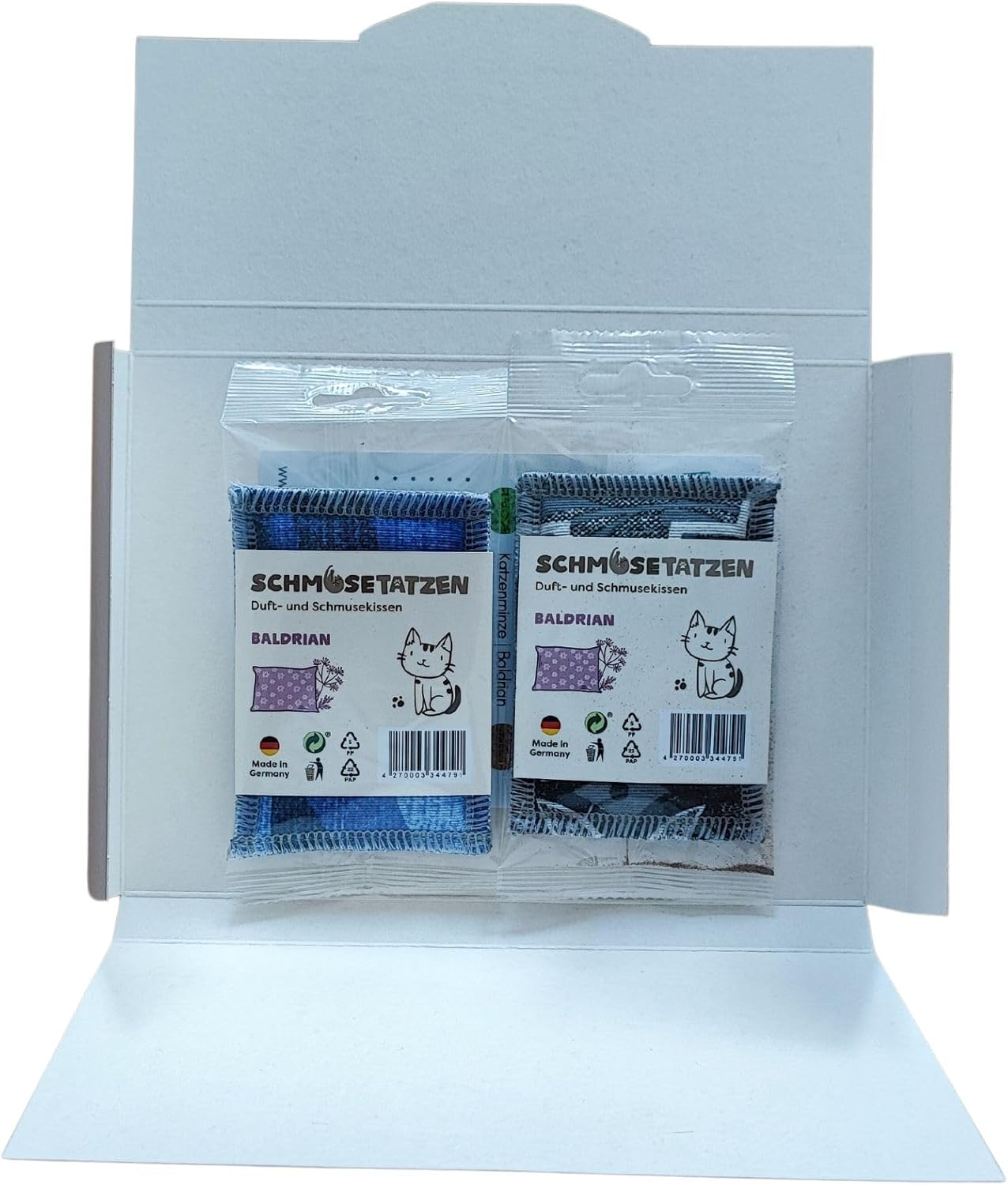 BT TOBIAS BRUNNER Scented and Cuddly Cushion for Cats with Valerian, Set of 2 (2 Pieces), 4Cats Scented Cushion, Made in Germany, Fun Cat Fun for All Breeds image number 2