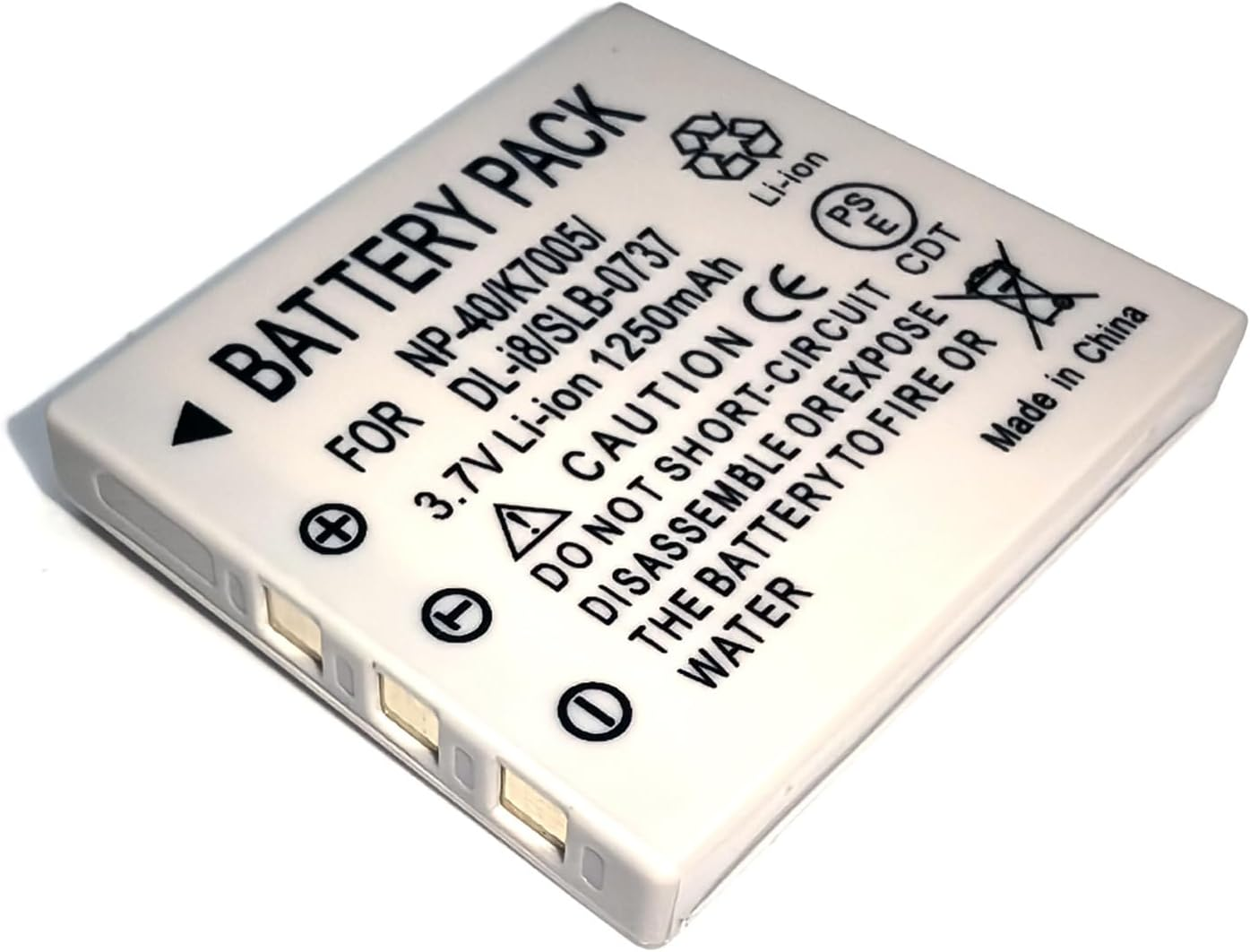 Replacement Battery for Pentax Optio A10 A20 A30 A36 A40 E65 E75 E85 L20 M85 T10 T20 X S S4 S4I S5I S5N S5Z S6 S7 SV Svi W10 W20 WP Wpi D-LI8 D-LI95 D-Li85 DLI-102 VPS007L11C D-BC8 image number 2