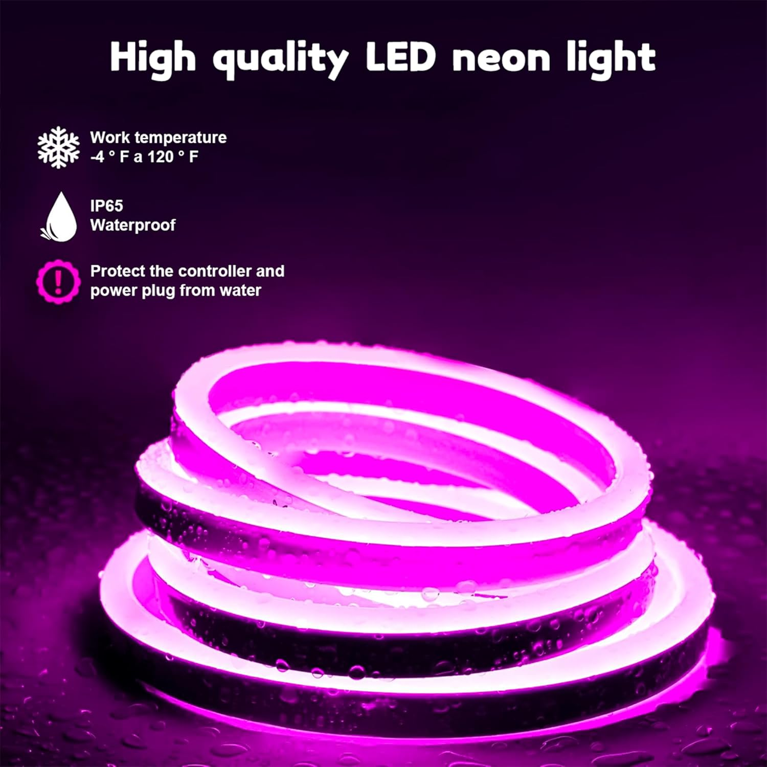 Cozylady 20Ft LED Neon Rope Lights, Waterproof 6M RGB Rope Lights Works with Alexa, Google Assistant, Music Sync, Smart Wi-Fi App Control, DIY Design Neon Lights for Bedroom Gaming Room Wall Decor image number 4
