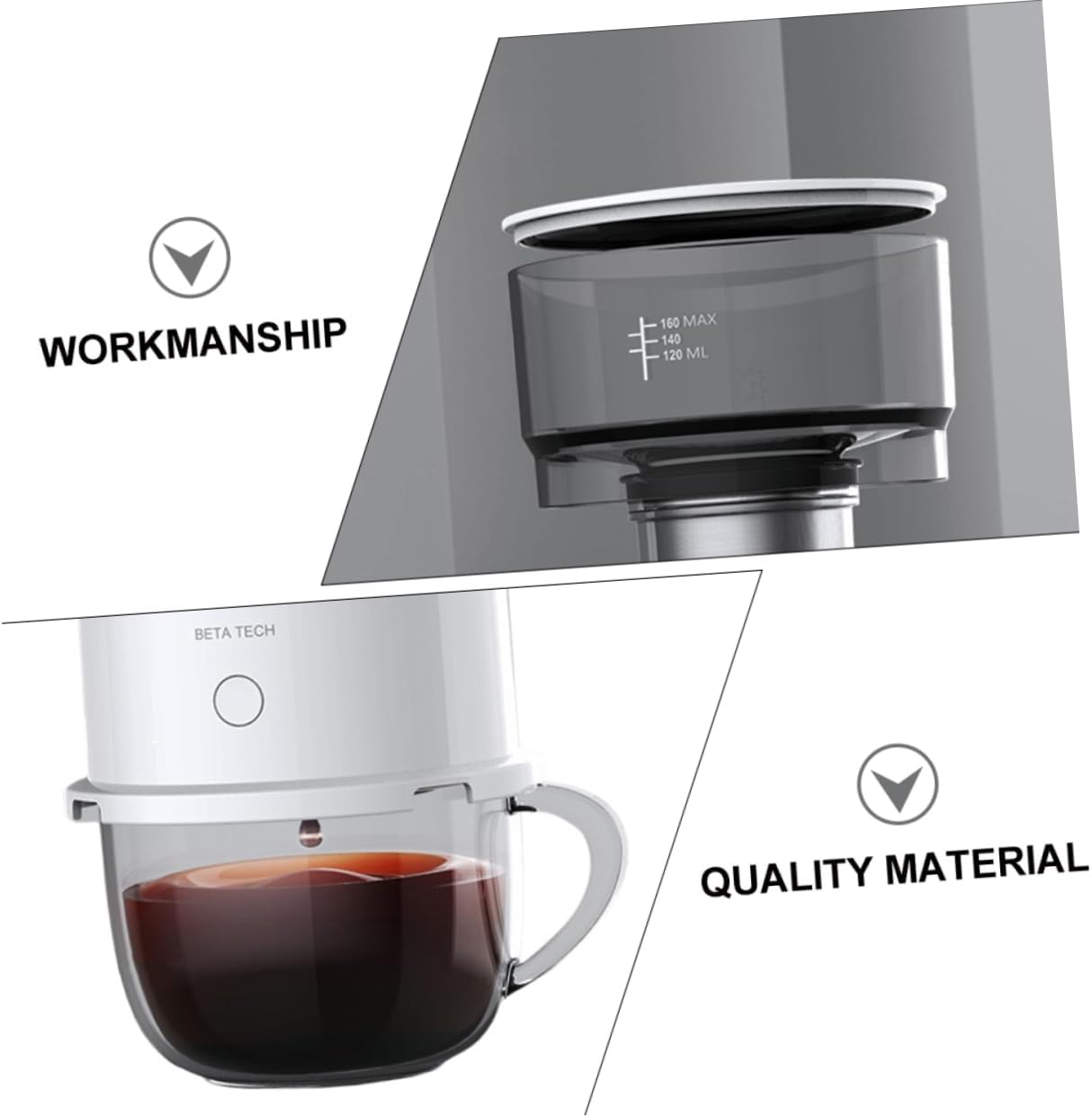 Iplusmile Smart Automatic Drip Coffee Maker Mini Portable Single Cup Coffee Machine Dual Use Tea Brewer Cup for Travel and Home Random Style image number 1