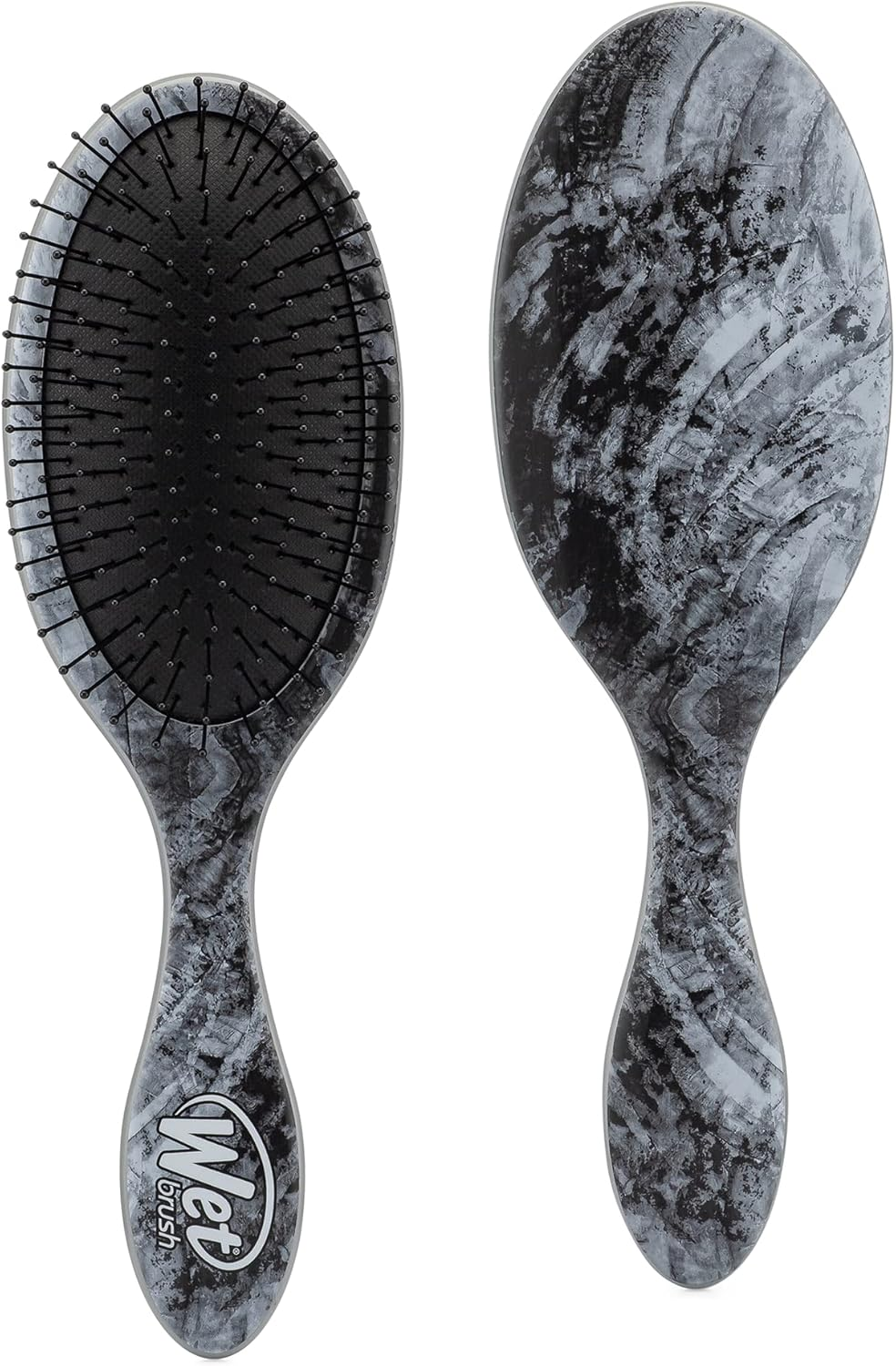 Wet Brush Original Detangler Hair Brush - Abstract Mineral Black Swirl - All Hair Types - Ultra-Soft Intelliflex Detangler Bristles Glide through Tangles with Ease - Pain-Free Comb for Men & Women
