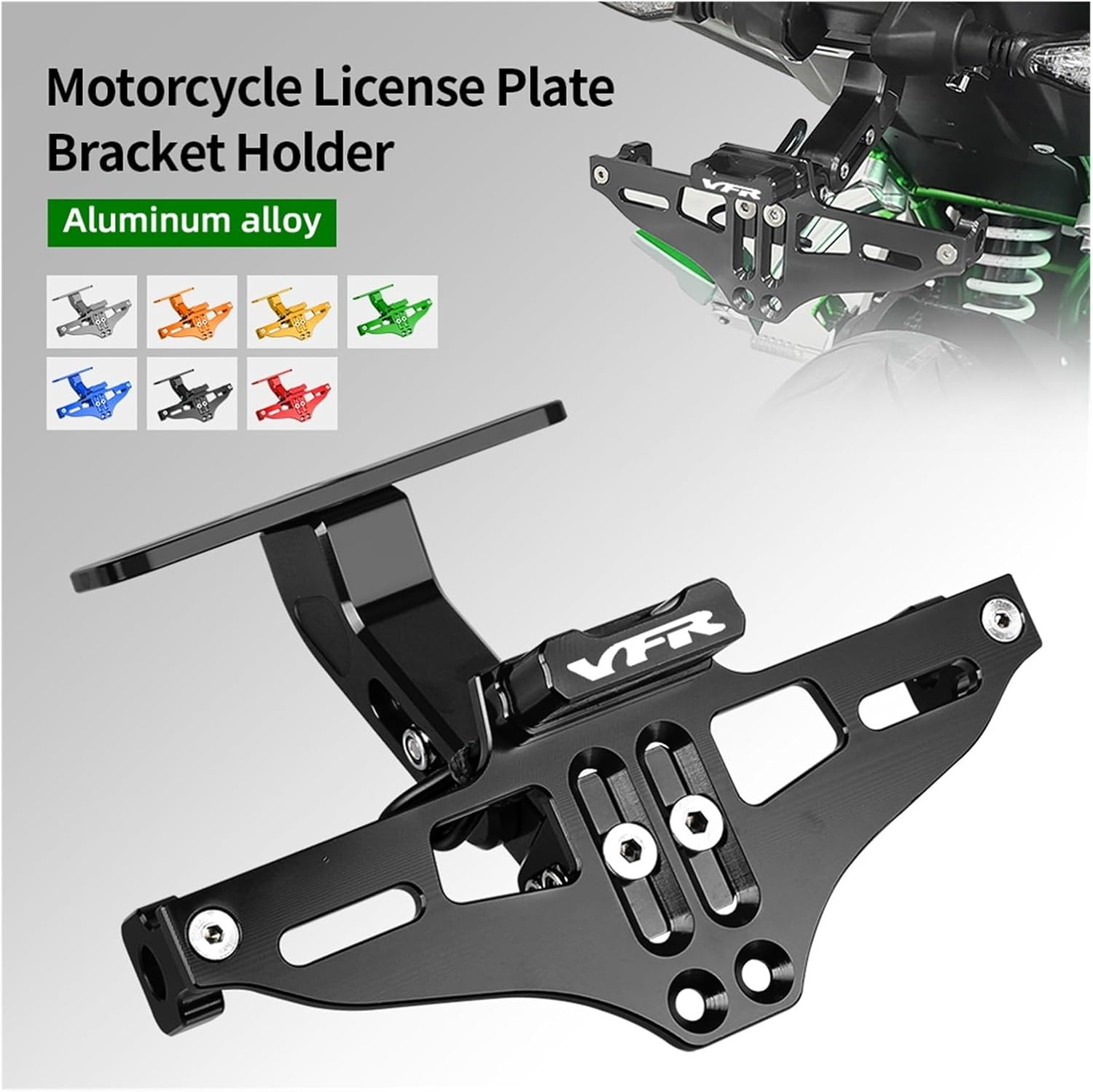 WYJDZSW Compatible with VFR800/F Fi/W1 VTEC VFR 800 F 800F Fi W1 VTEC License Plate Holder Bracket Rear Tail Tidy Fender Eliminator Plate Kit(2 Pairs Yellow) - A Blue image number 6